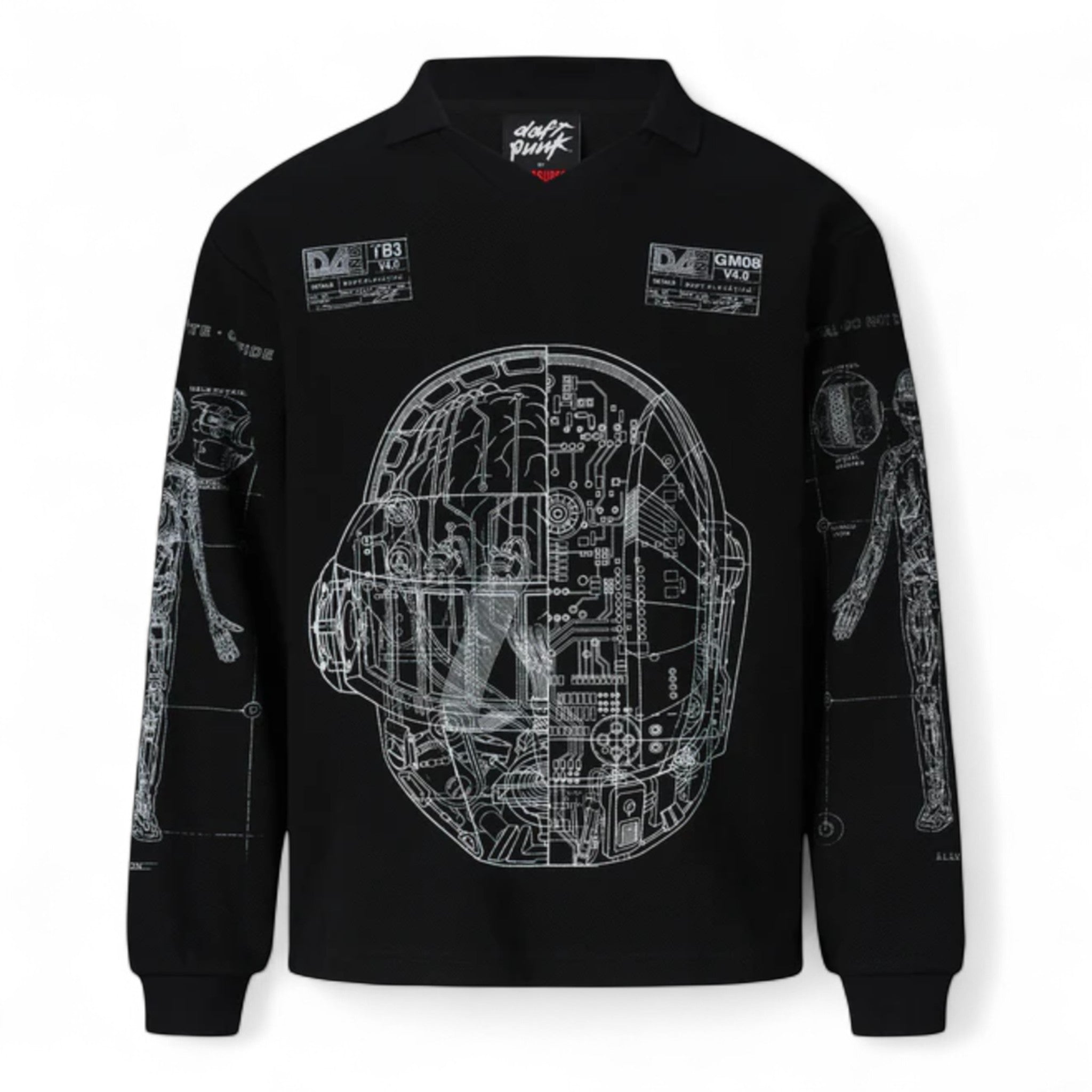 Pleasures X Daft Punk Schematic Long Sleeve Polo