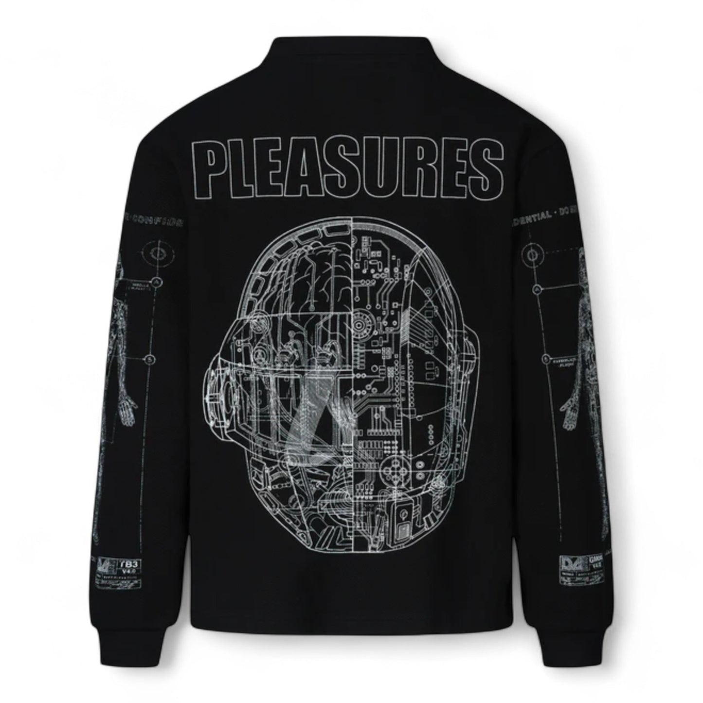 PLEASURES x DAFT PUNK SCHEMATIC LONG SLEEVE POLO