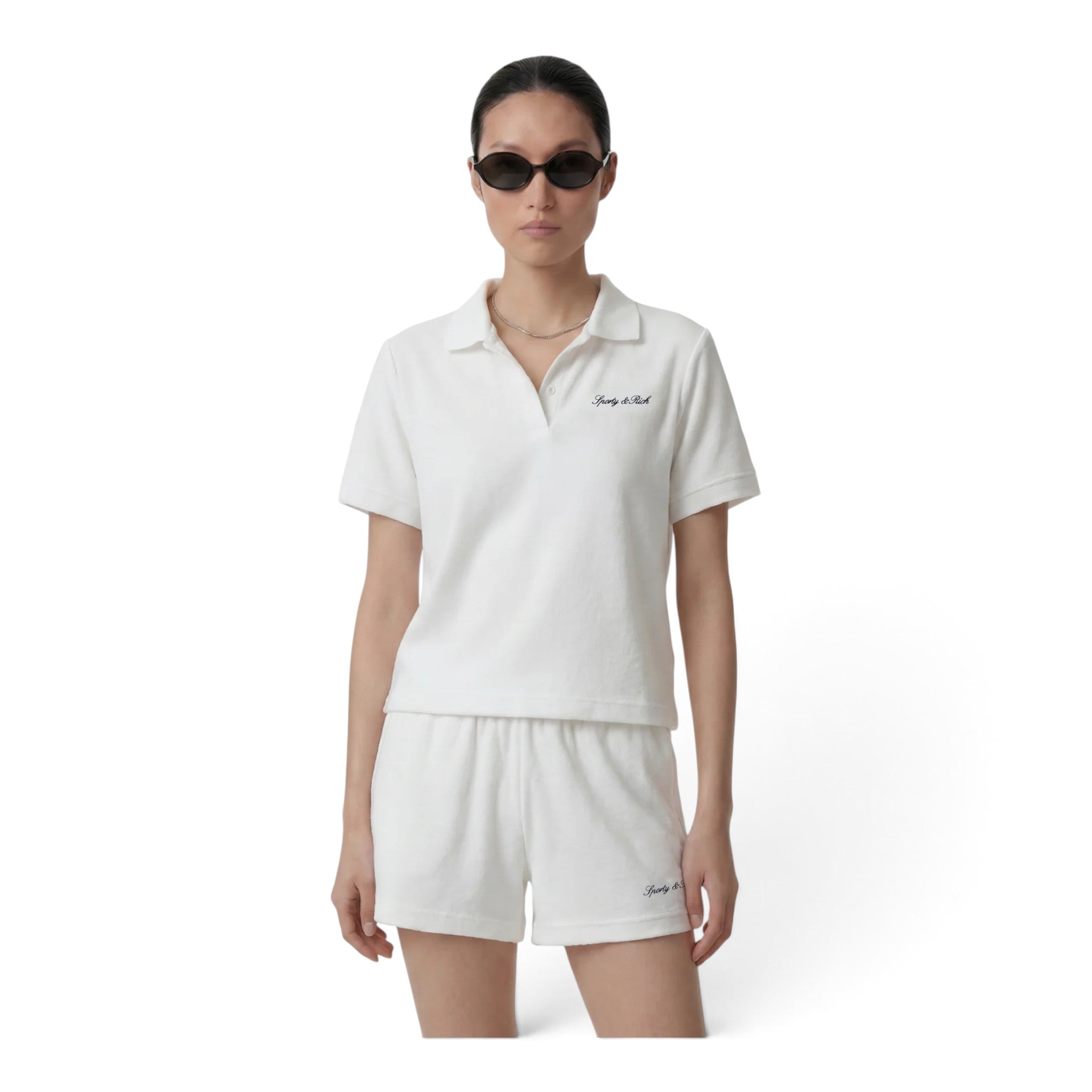 Sporty & Rich Signature Logo Terry Polo