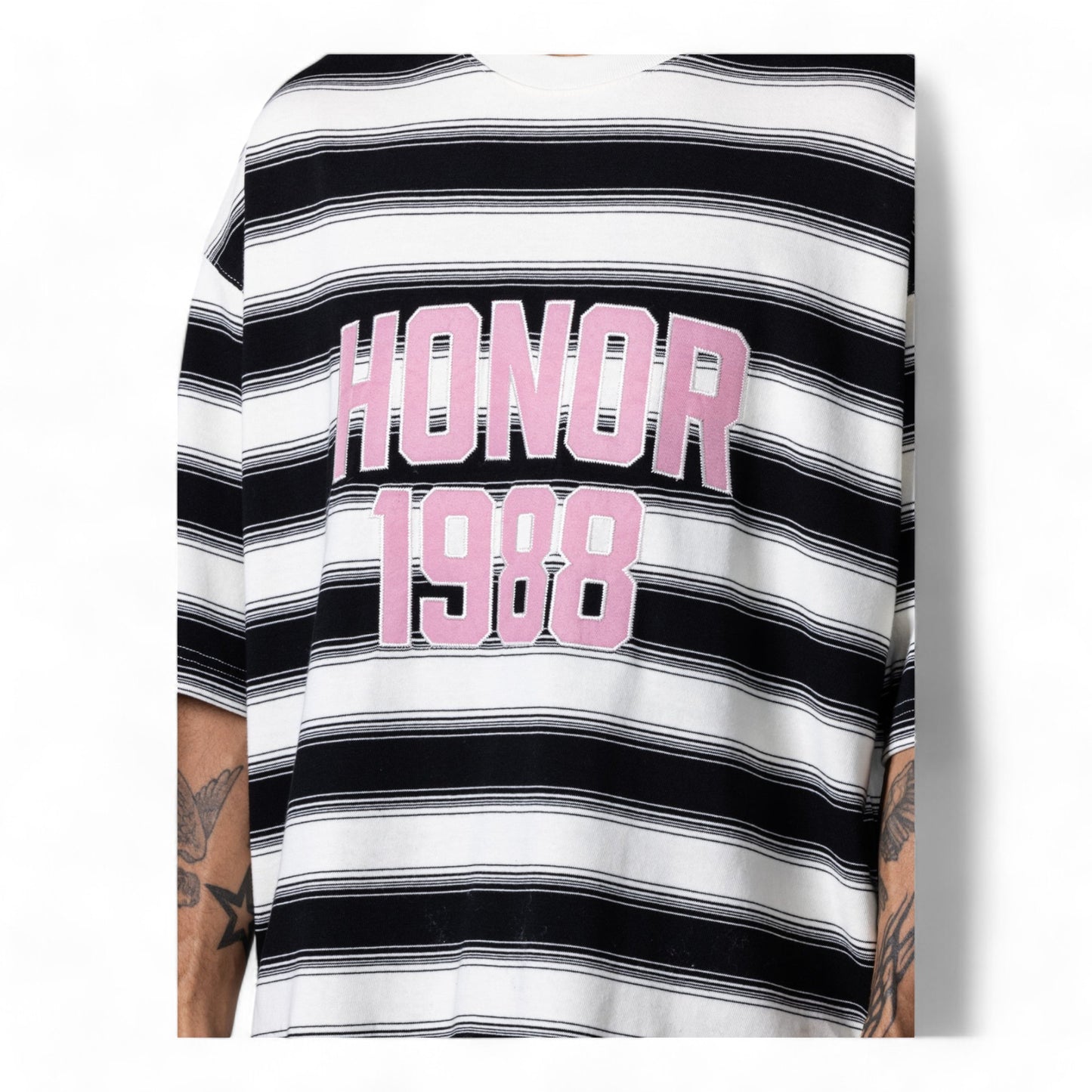 HONOR THE GIFT 1988 BOX STRIPEE TEE