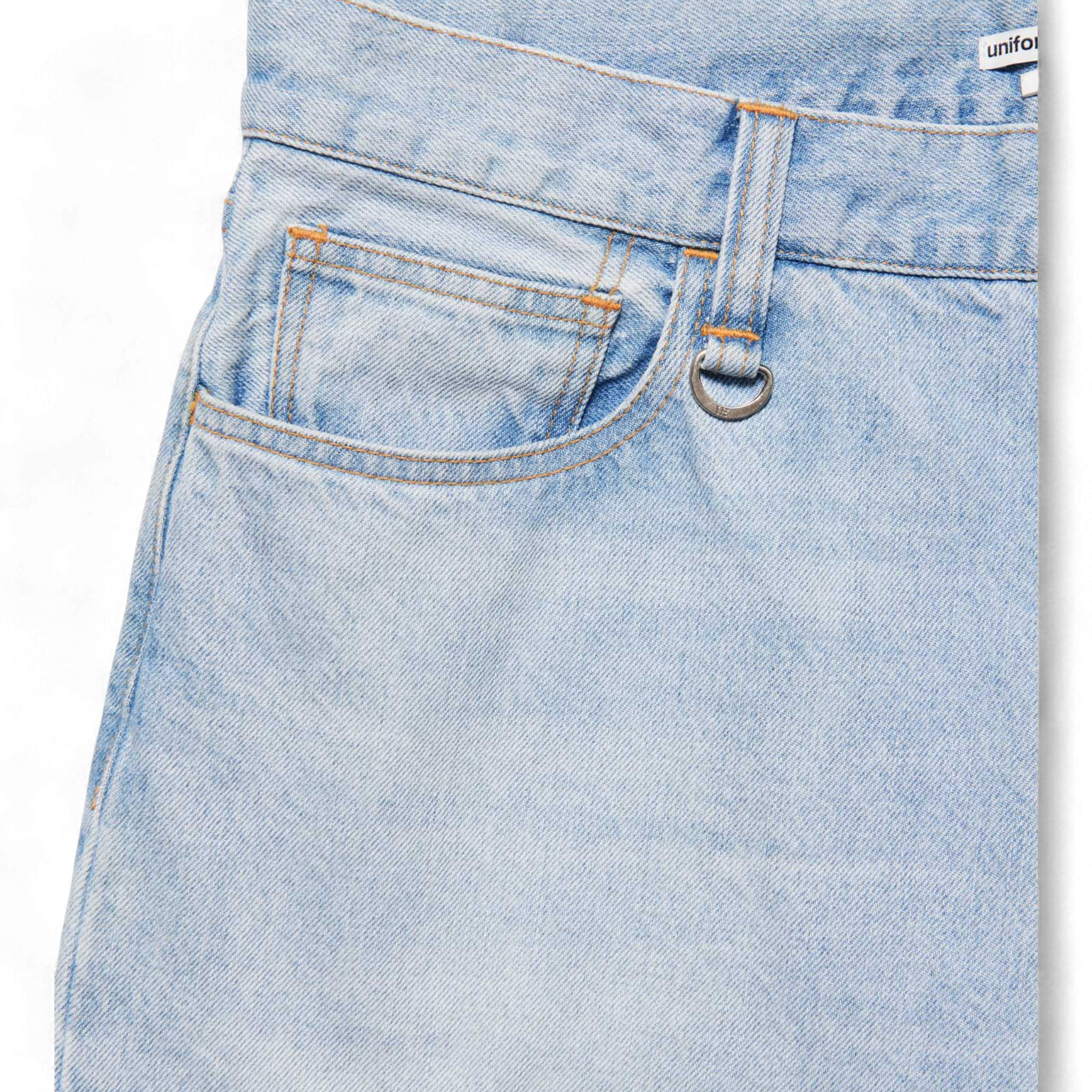 Uniform Experiment Washed Denim Bold-fit Jeans