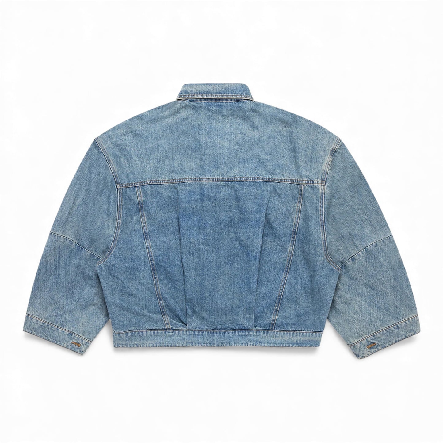 ART COMMUNITY WASHED INDIGO REVERSIBLE 7 POCKET JAPANESE DENIM JACKET