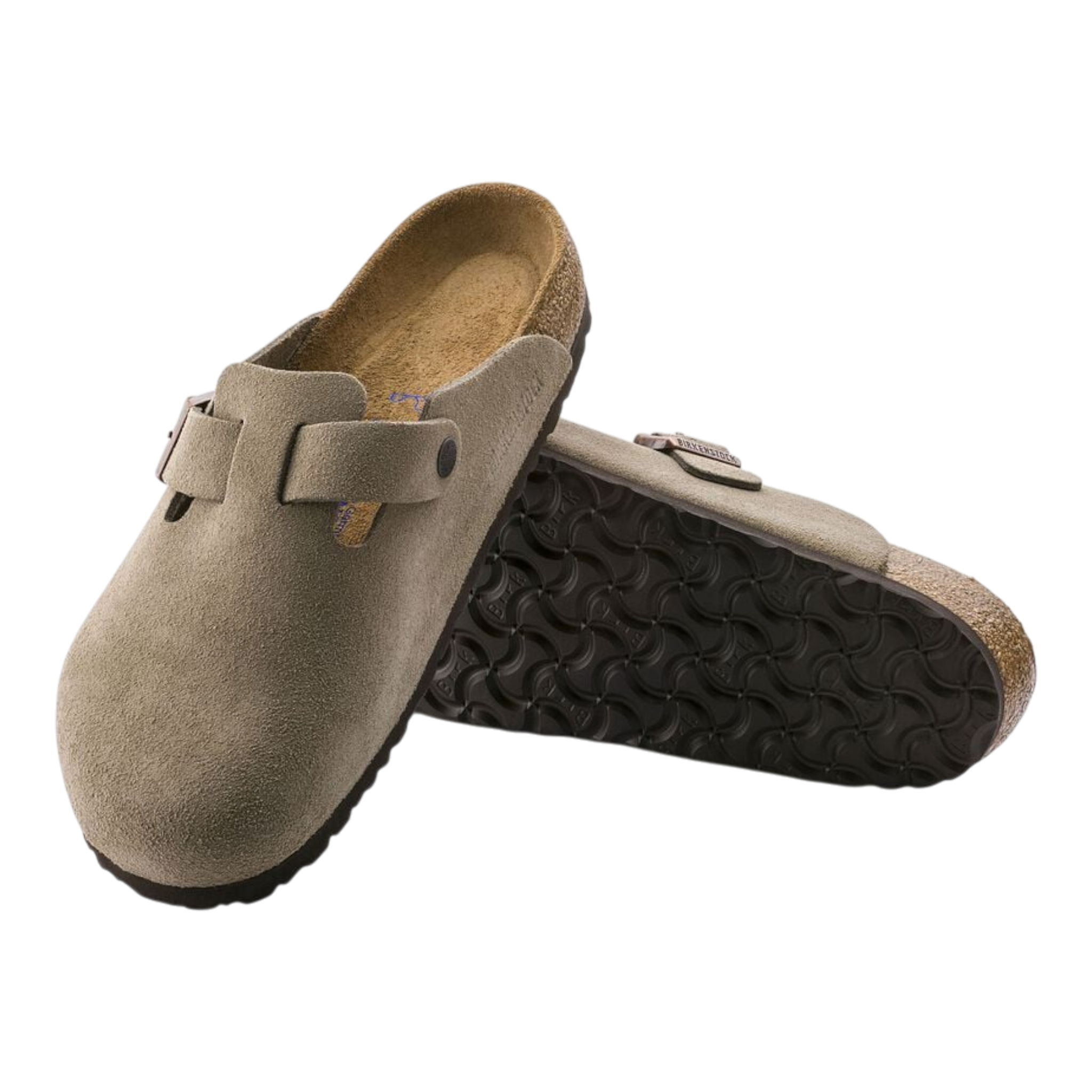 Birkenstock Boston Soft Footbed Suede Taupe