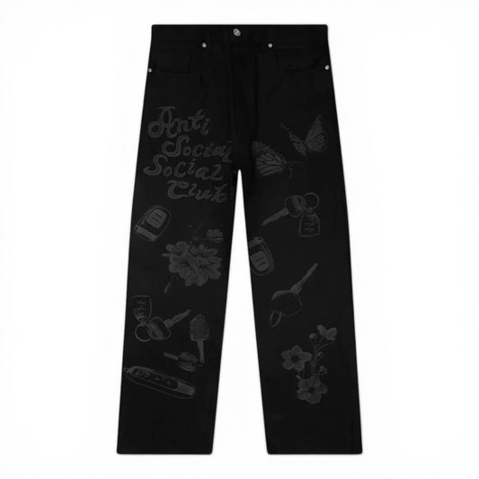 ANTI SOCIAL SOCIAL CLUB LASER ETCHED JEANS
