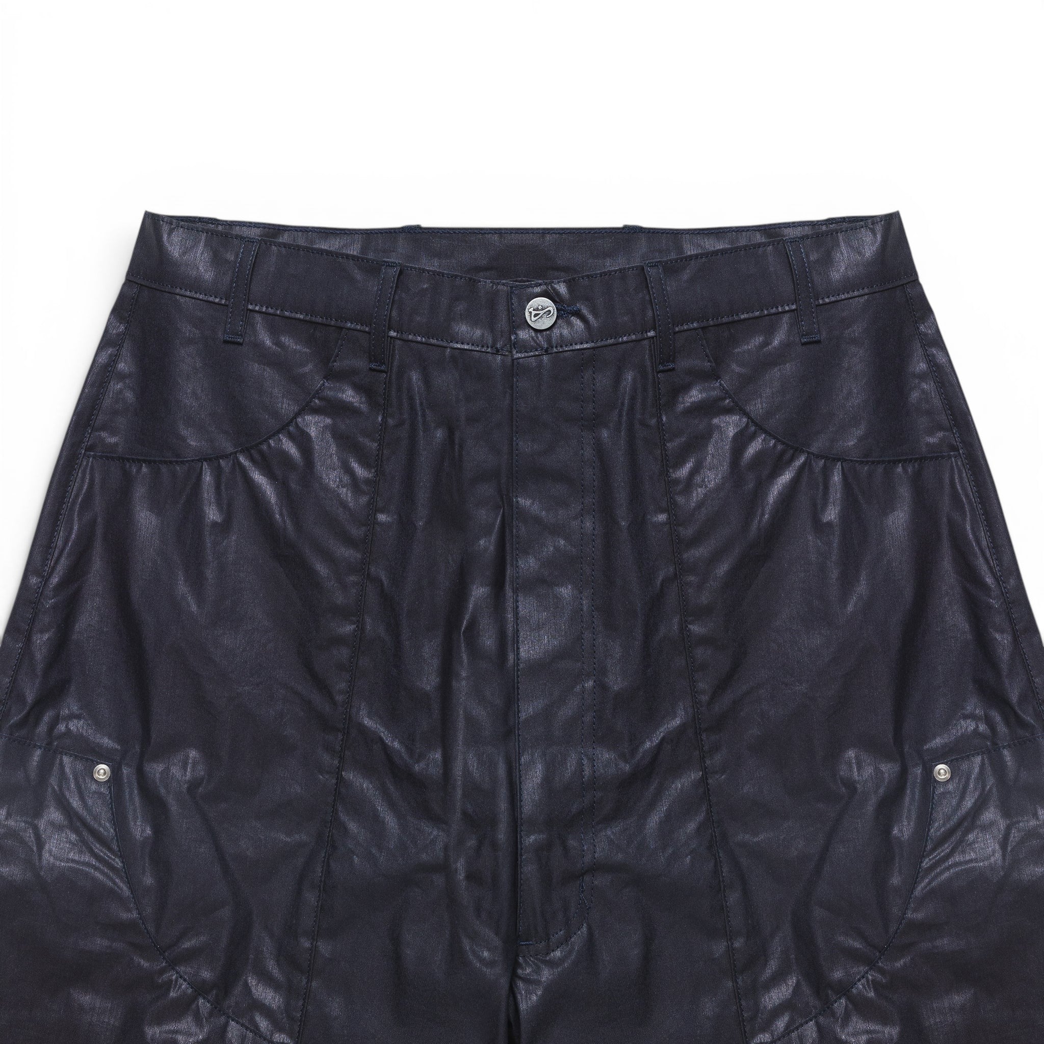 Art Community Waxed Indigo Parachute Japanese Nylon Pant