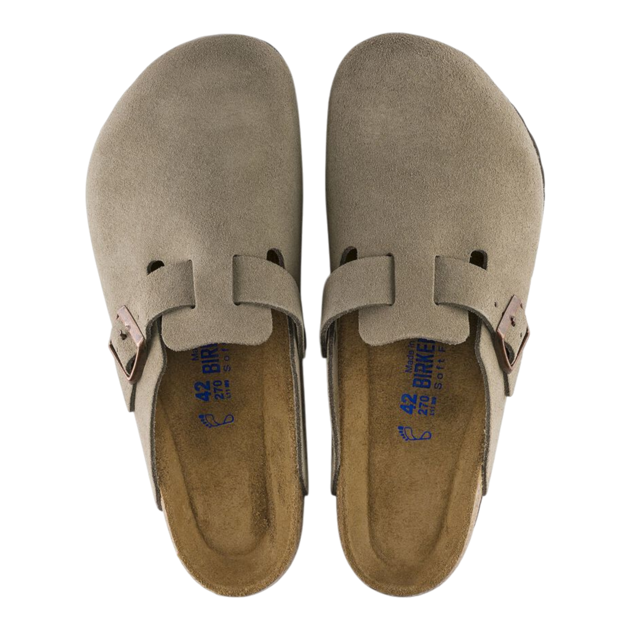 Birkenstock Boston Soft Footbed Suede Taupe