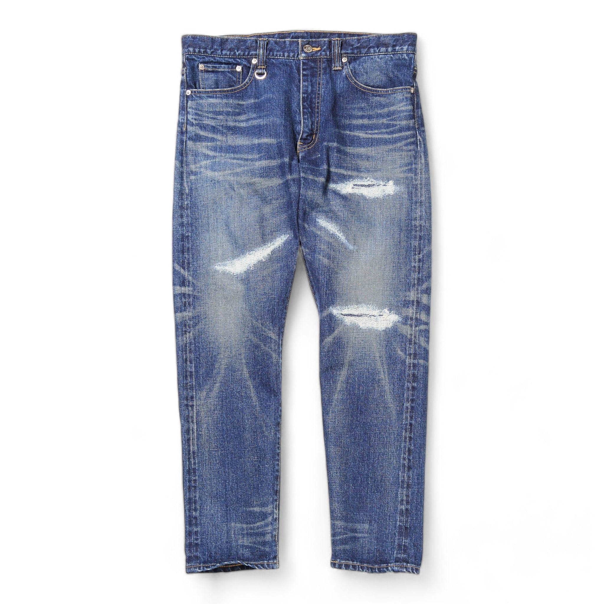 Uniform Experiment Damaged Denim Tapered Pants