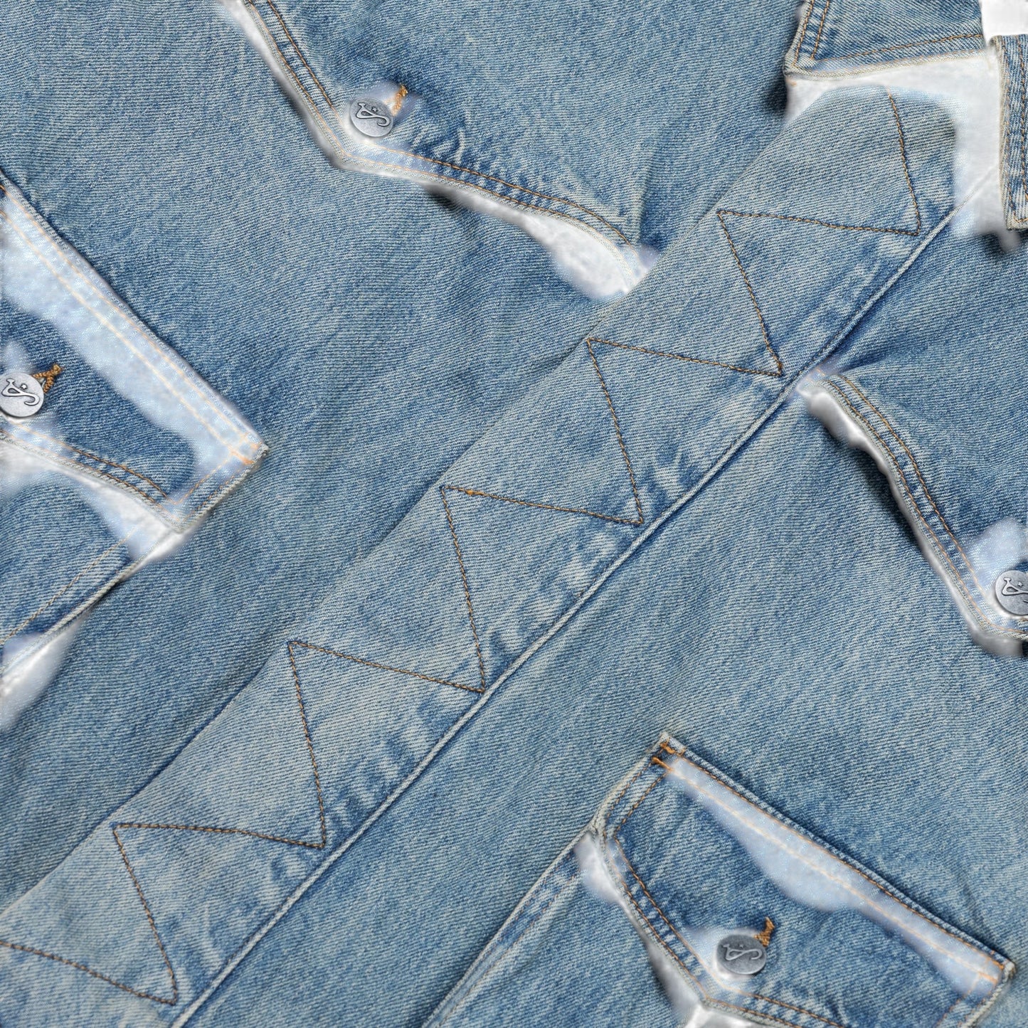 ART COMMUNITY WASHED INDIGO REVERSIBLE 7 POCKET JAPANESE DENIM JACKET