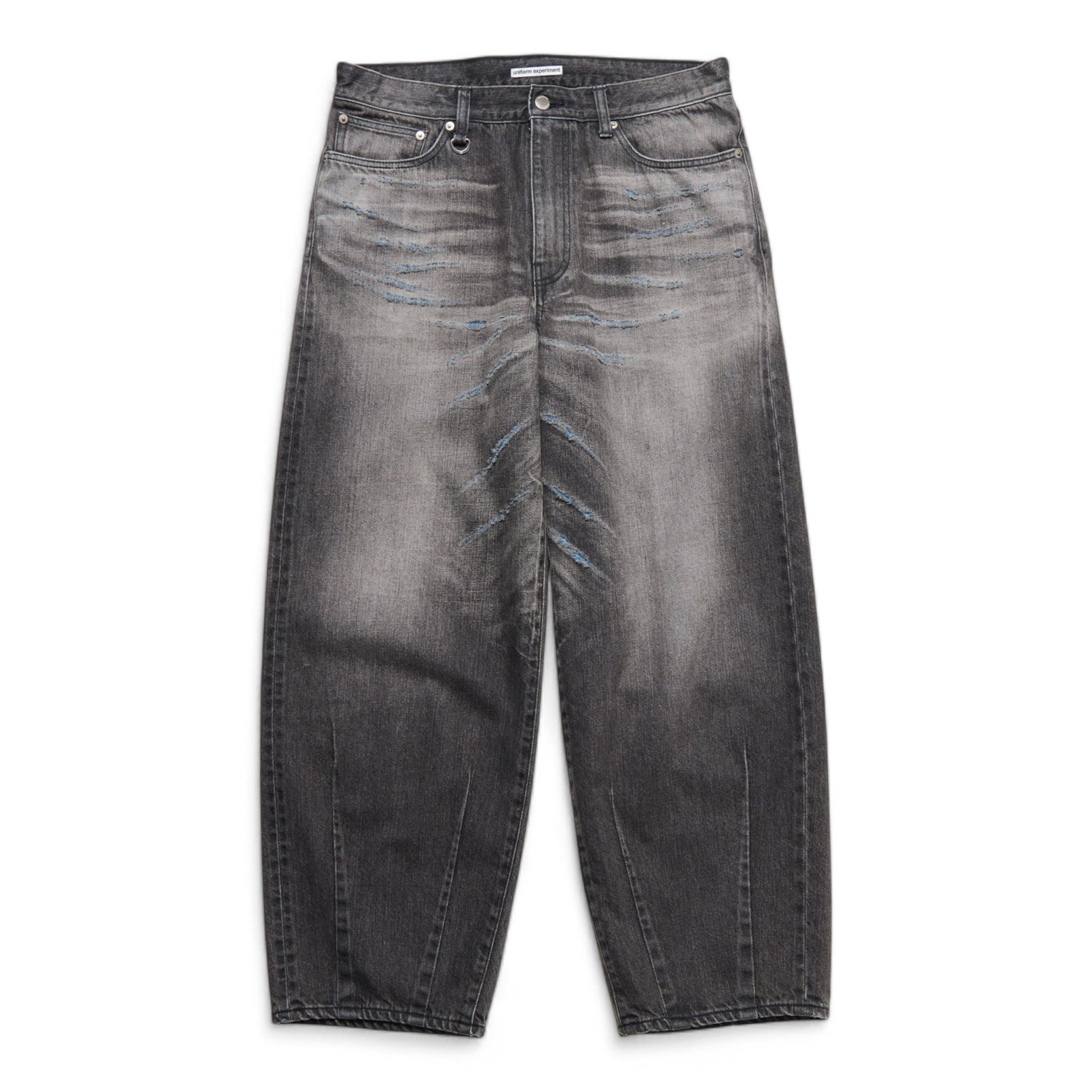 Uniform Experiment Damaged Hem Tuck Wide Straight Jeans