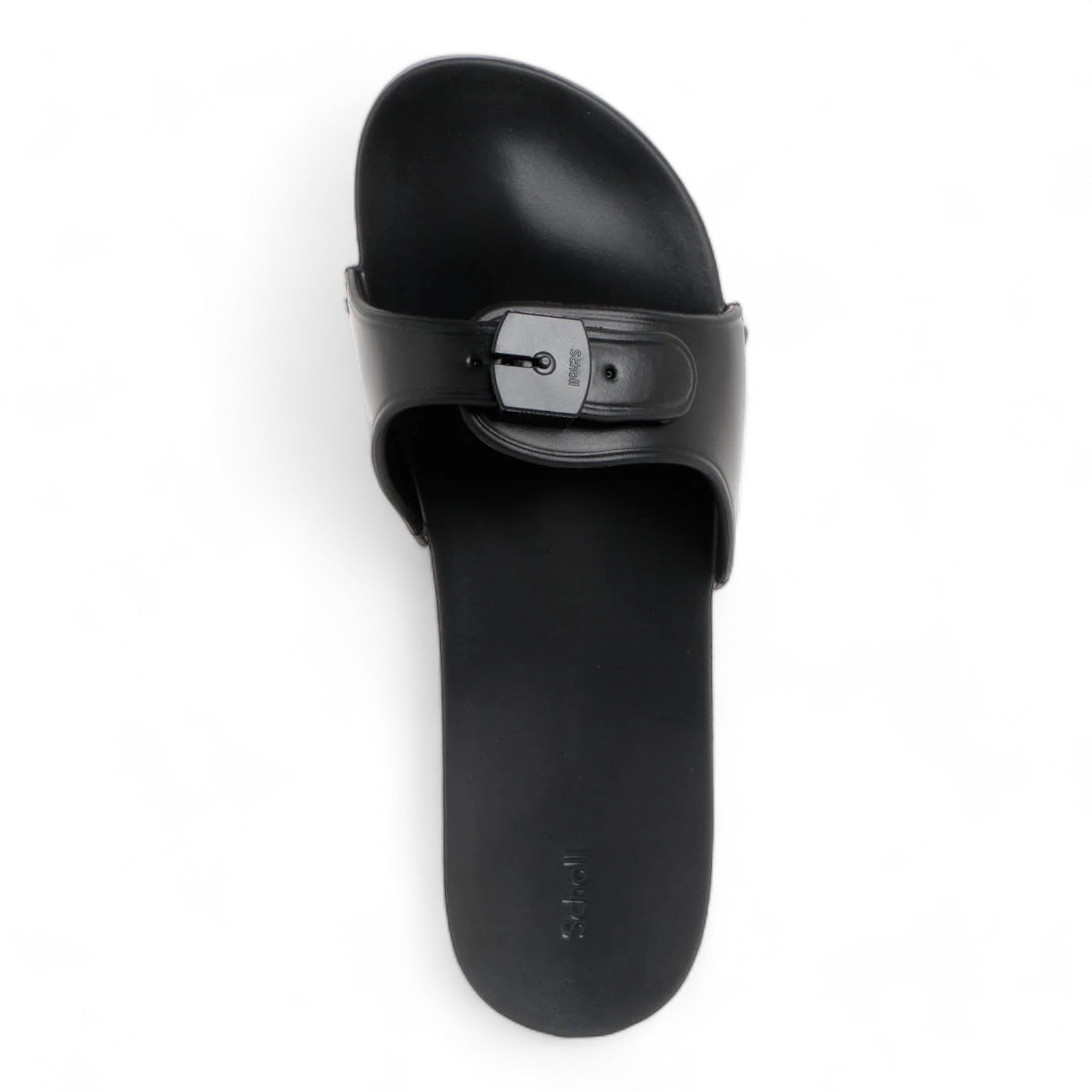 Scholl Mules Black Pescura Flat Aqua
