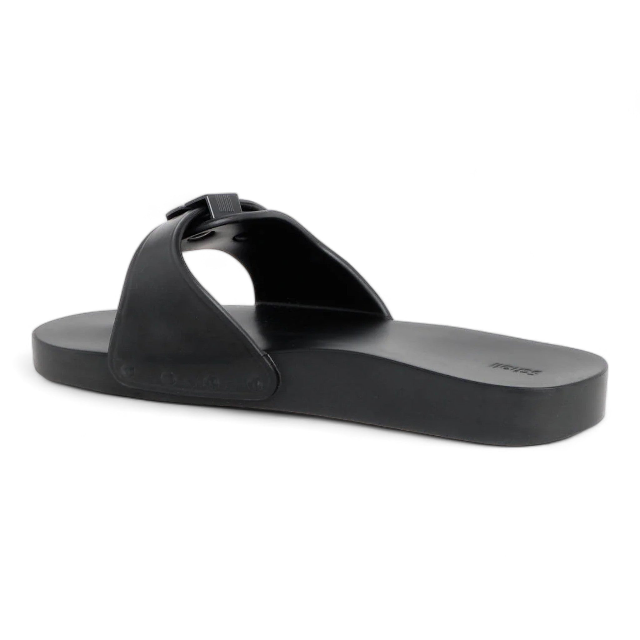 Scholl Mules Black Pescura Flat Aqua