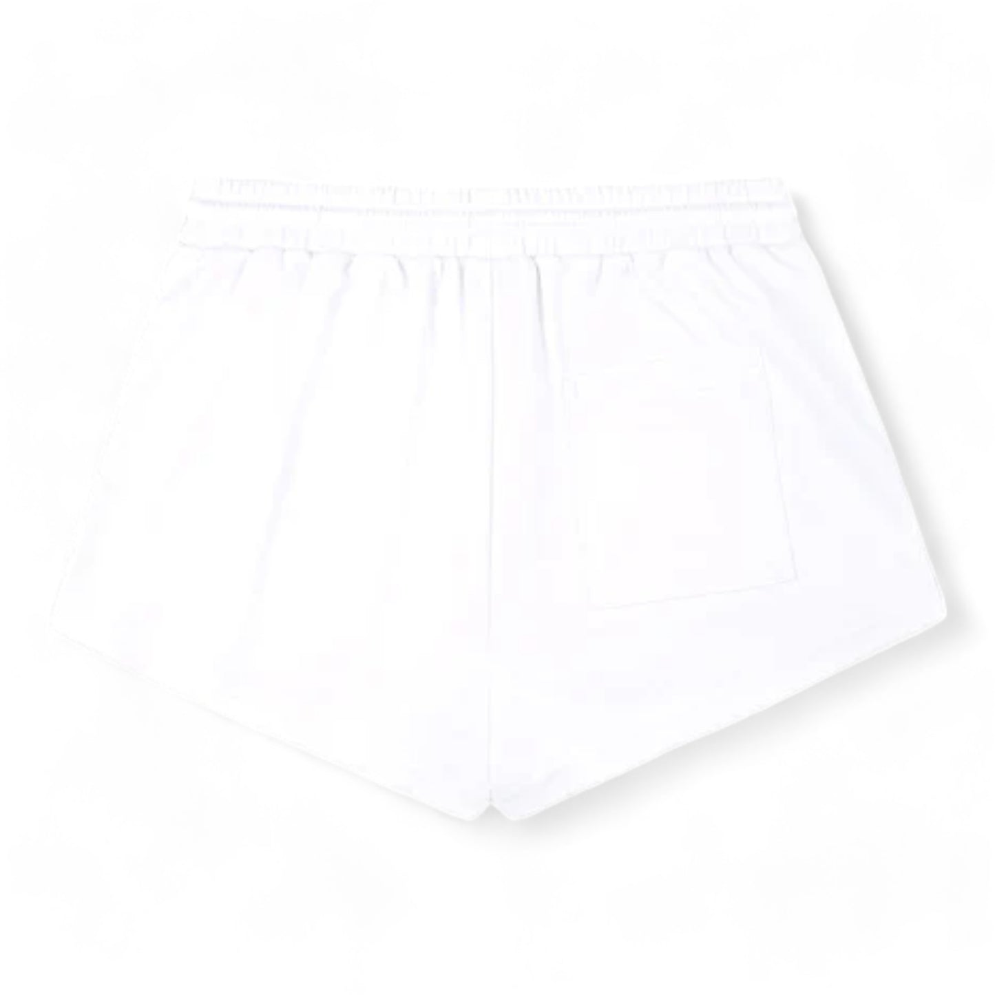 SPORTY & RICH SERIF LOGO EMBROIDERED ROLLER SHORT