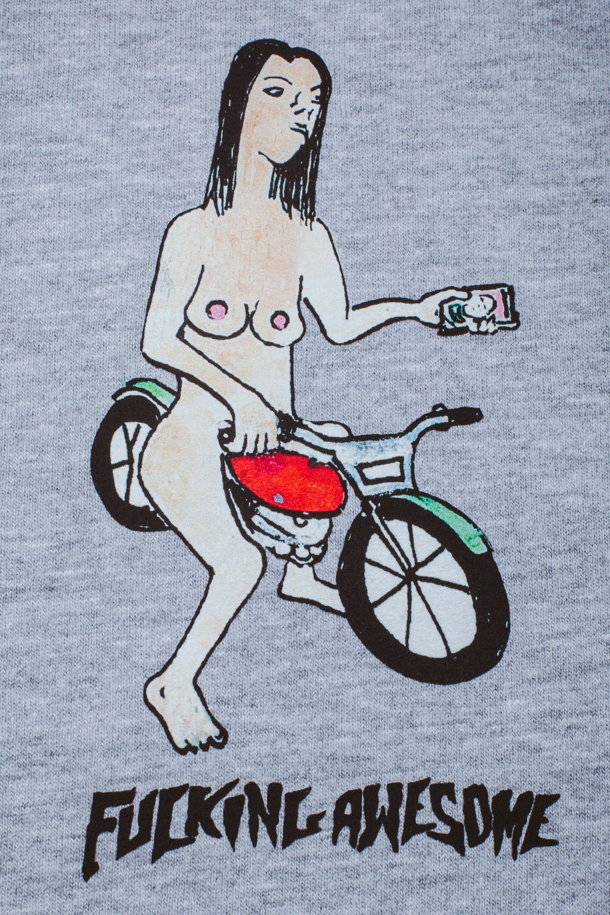 Fucking Awesome Bike Girl Short Sleeve Tee
