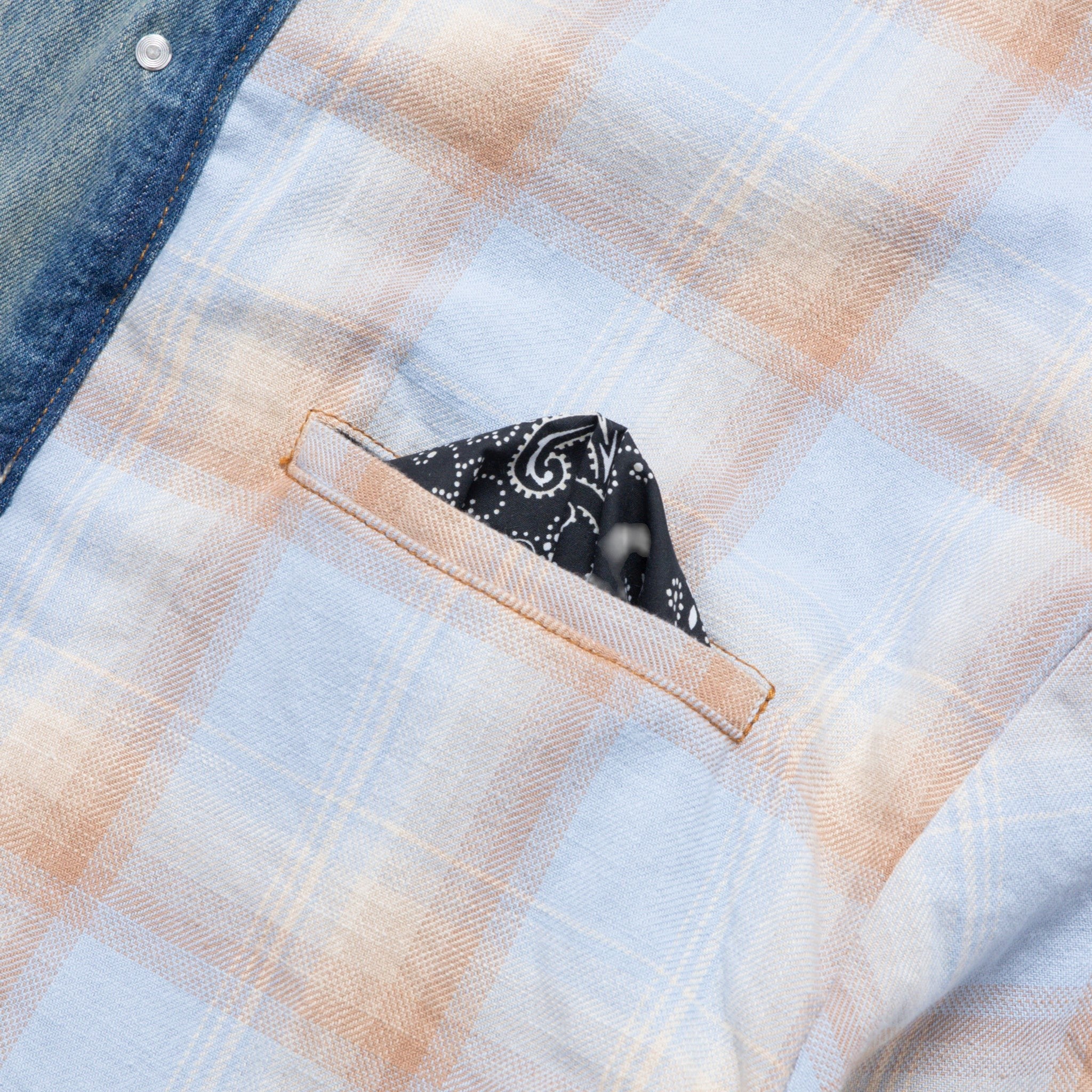 Art Community Washed Indigo Reversible 7 Pocket Japanese Denim Jacket