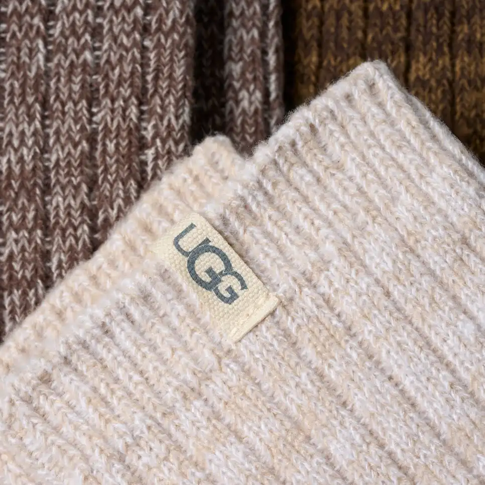 Ugg Women's Rib Knit Slouchy Crew 3 Pack Sock