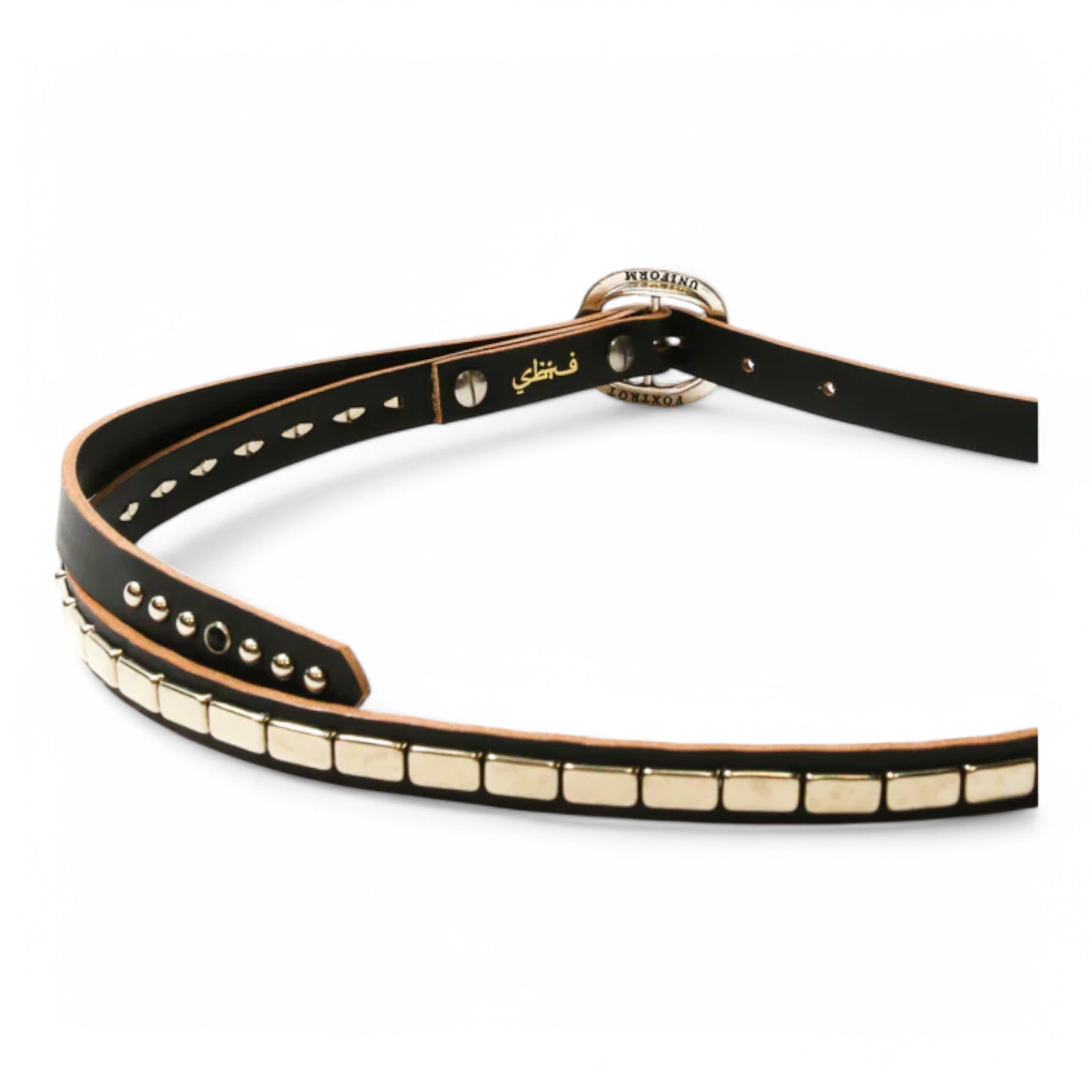 Sabotage Surplus Skinny Belt 1.6 Flat Studs