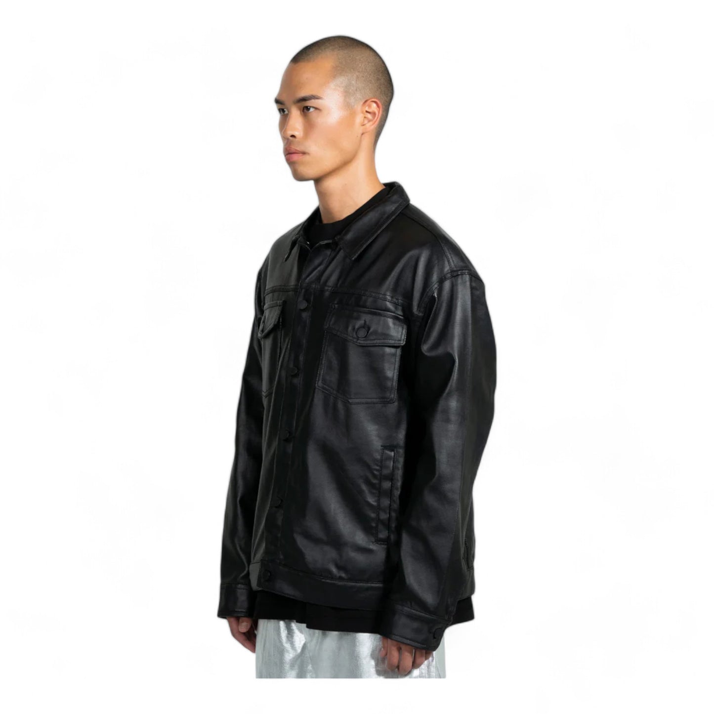 PLEASURES LATEX TRUCKER JACKET