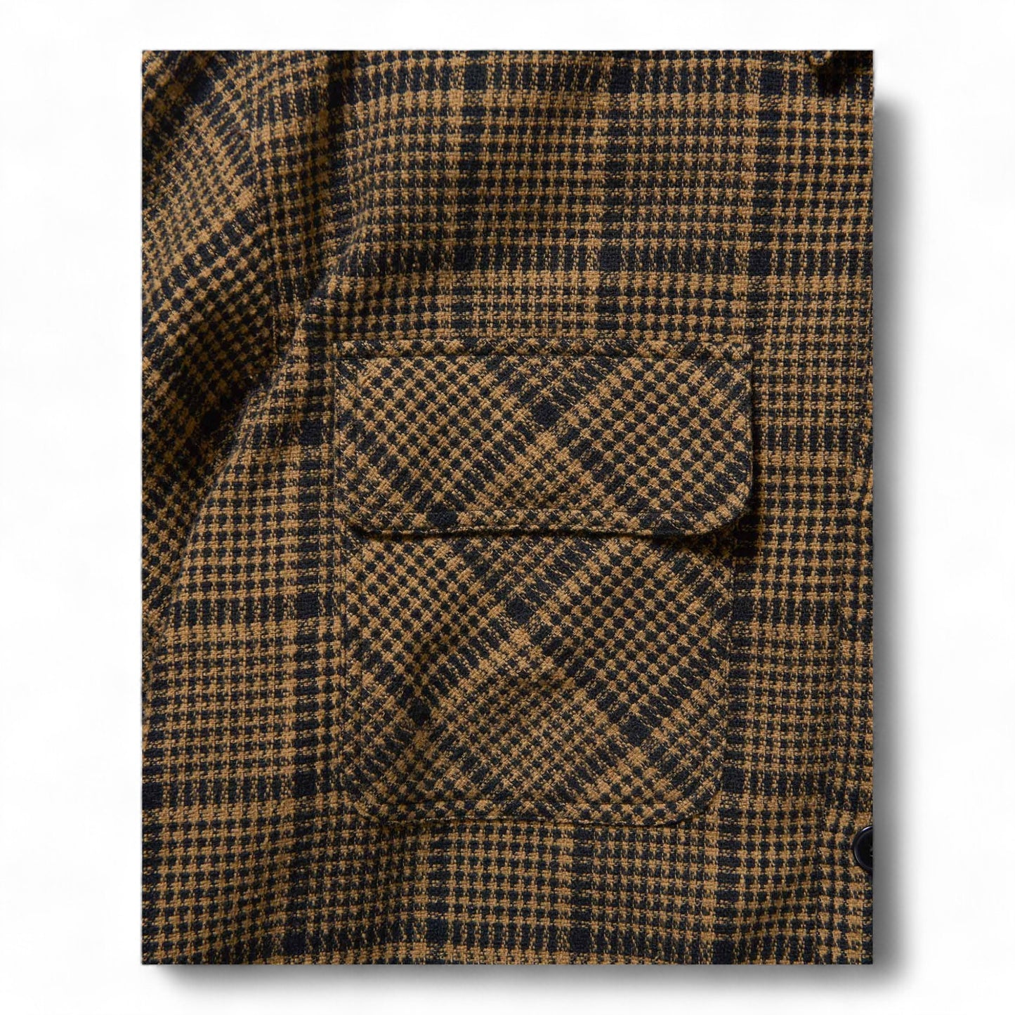 SOPHNET. TWEED COTTON CHECK CPO SHIRT