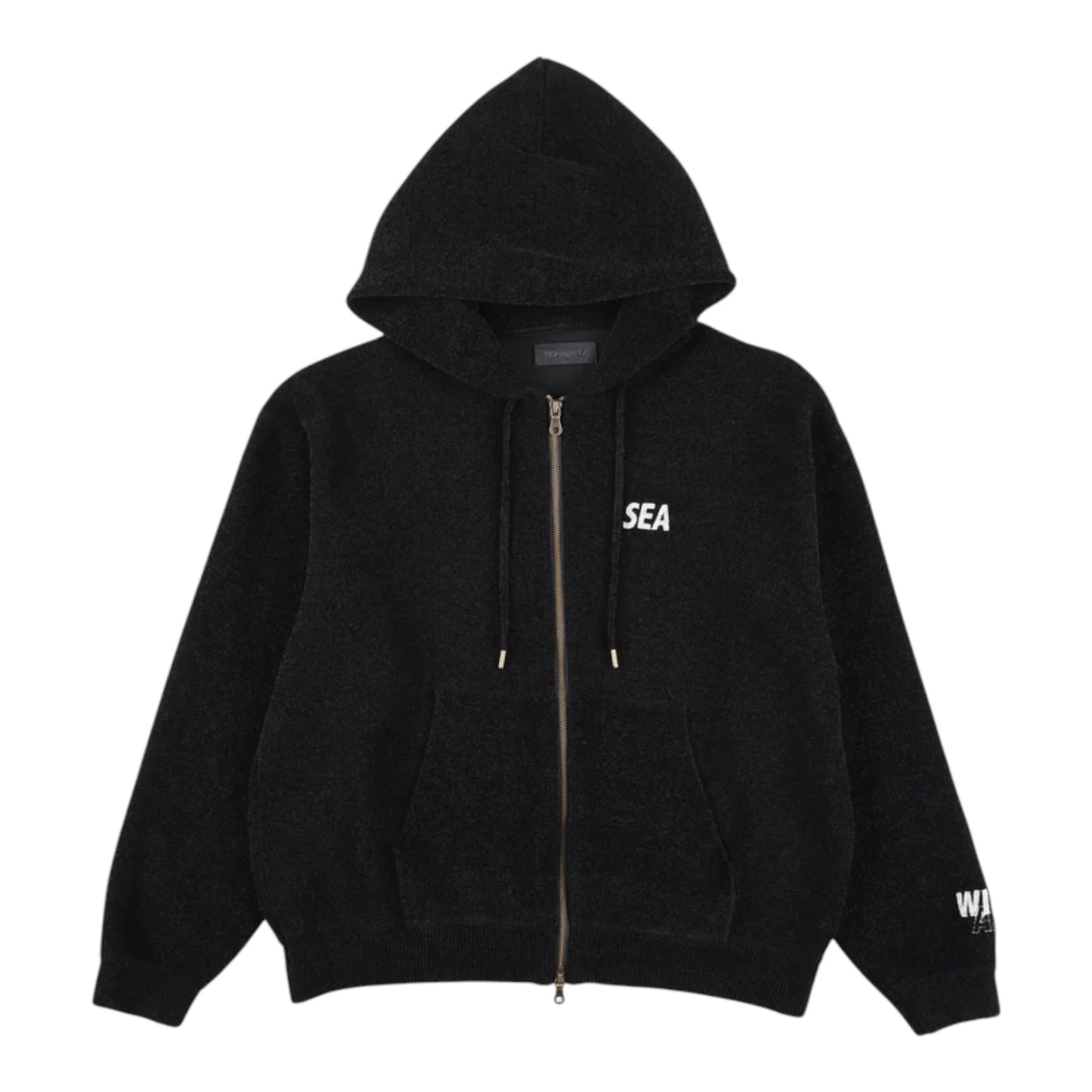 WIND AND SEA MOLE KNIT ZIP UP HOODED SWEATSHIRT