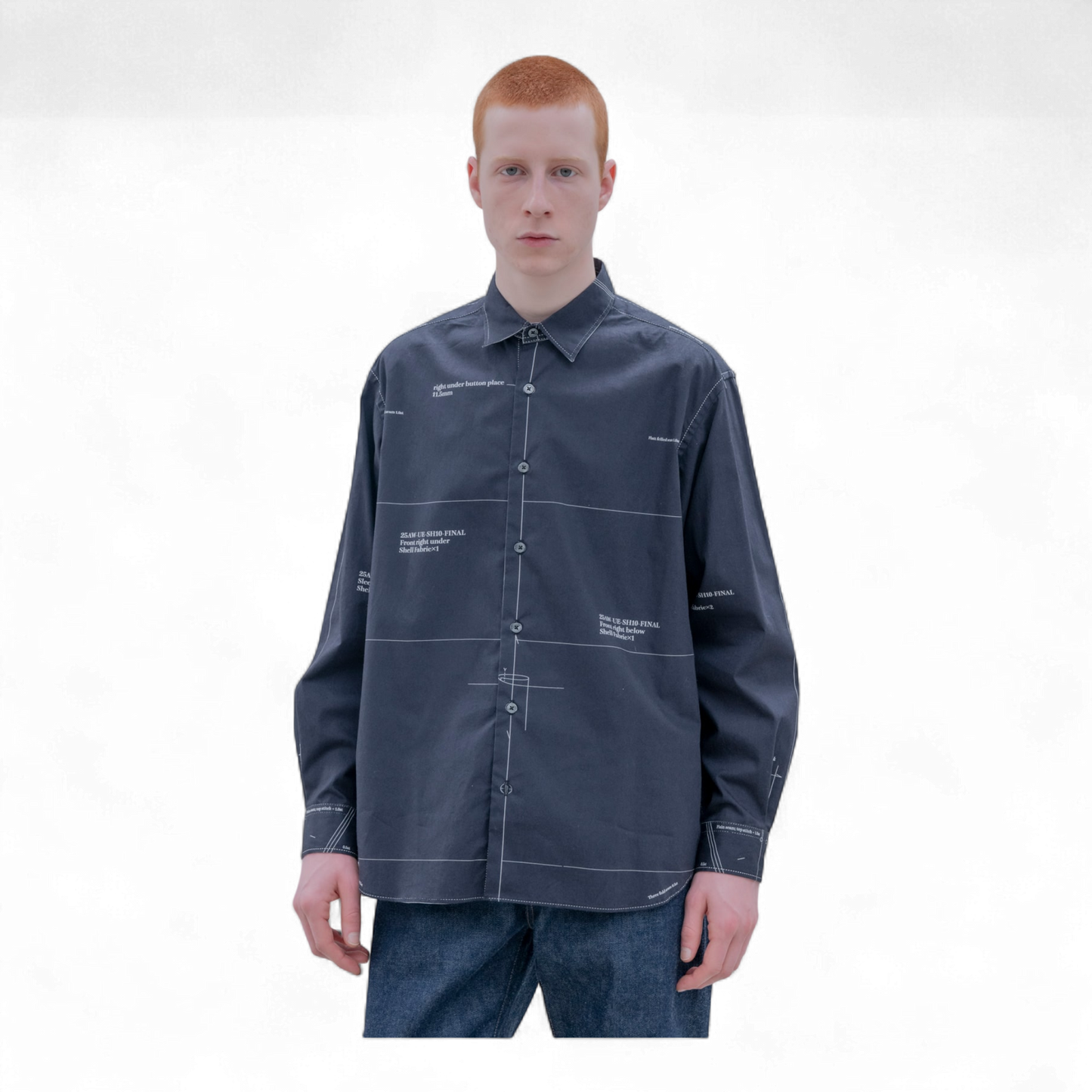 UNIFORM EXPERIMENT X FRAGMENT MAP-OUT SHIRT