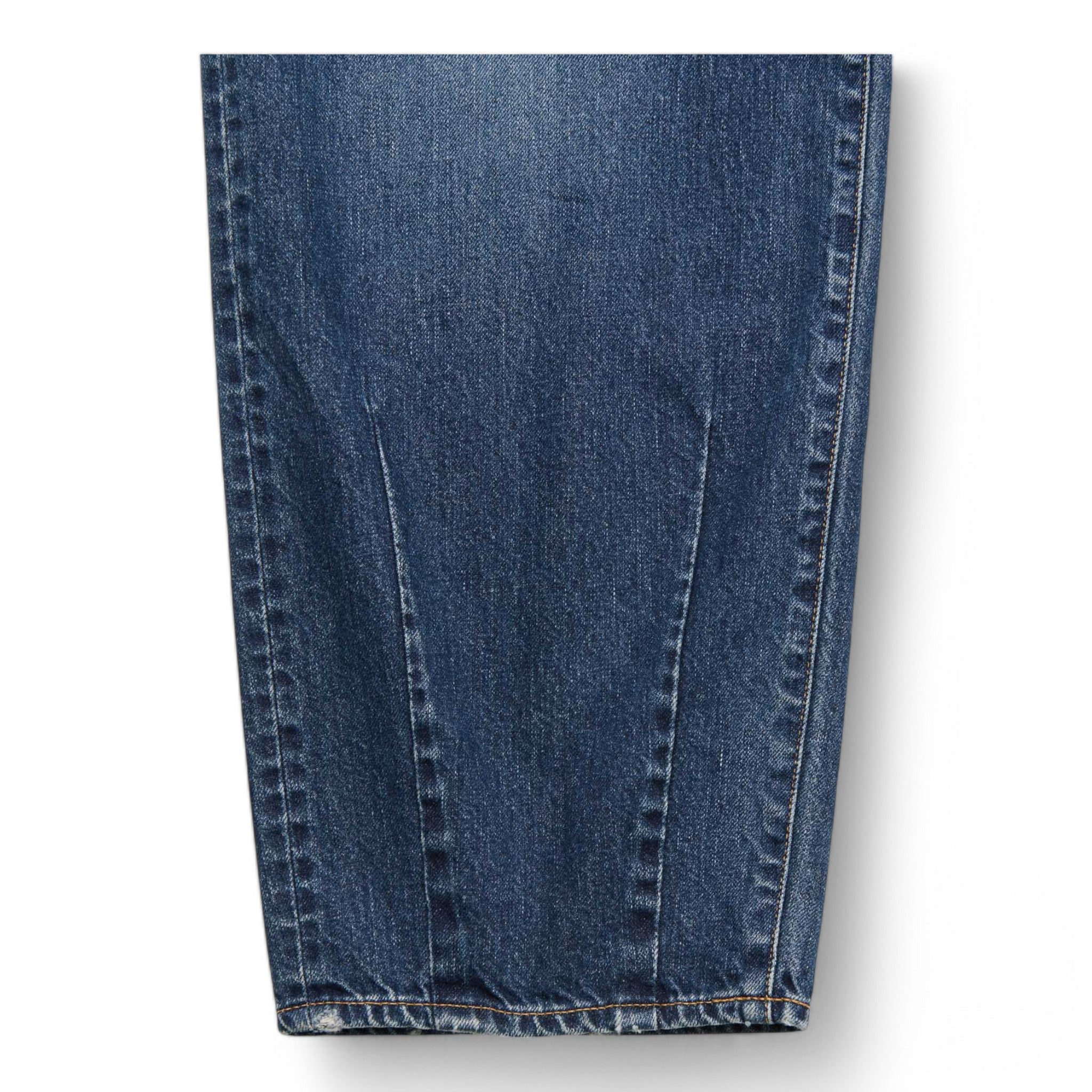 Uniform Experiment Damaged Hem Tuck Wide Straight Jeans