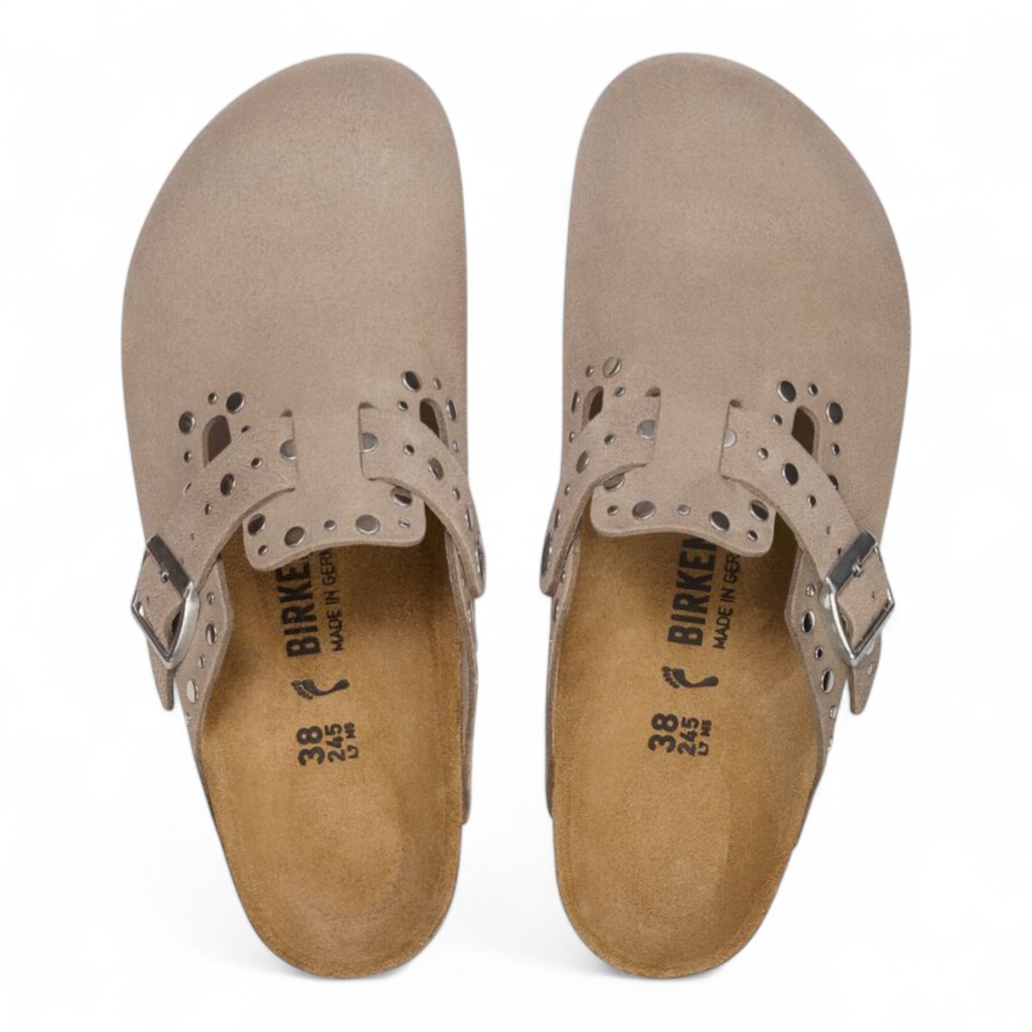 BIRKENSTOCK BOSTON RIVET BORDER TAUPE