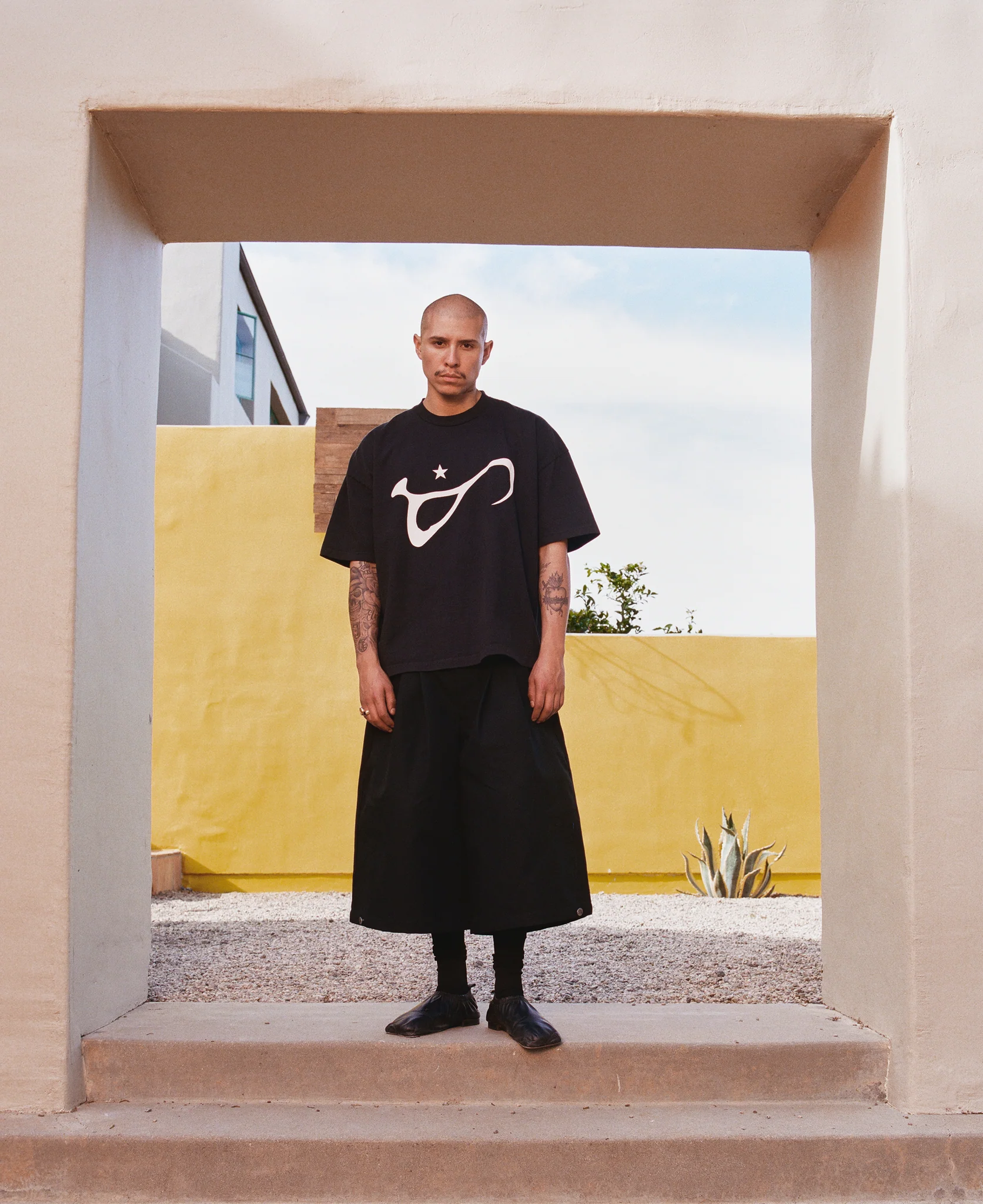 Art Community Vintage Black Script Tee