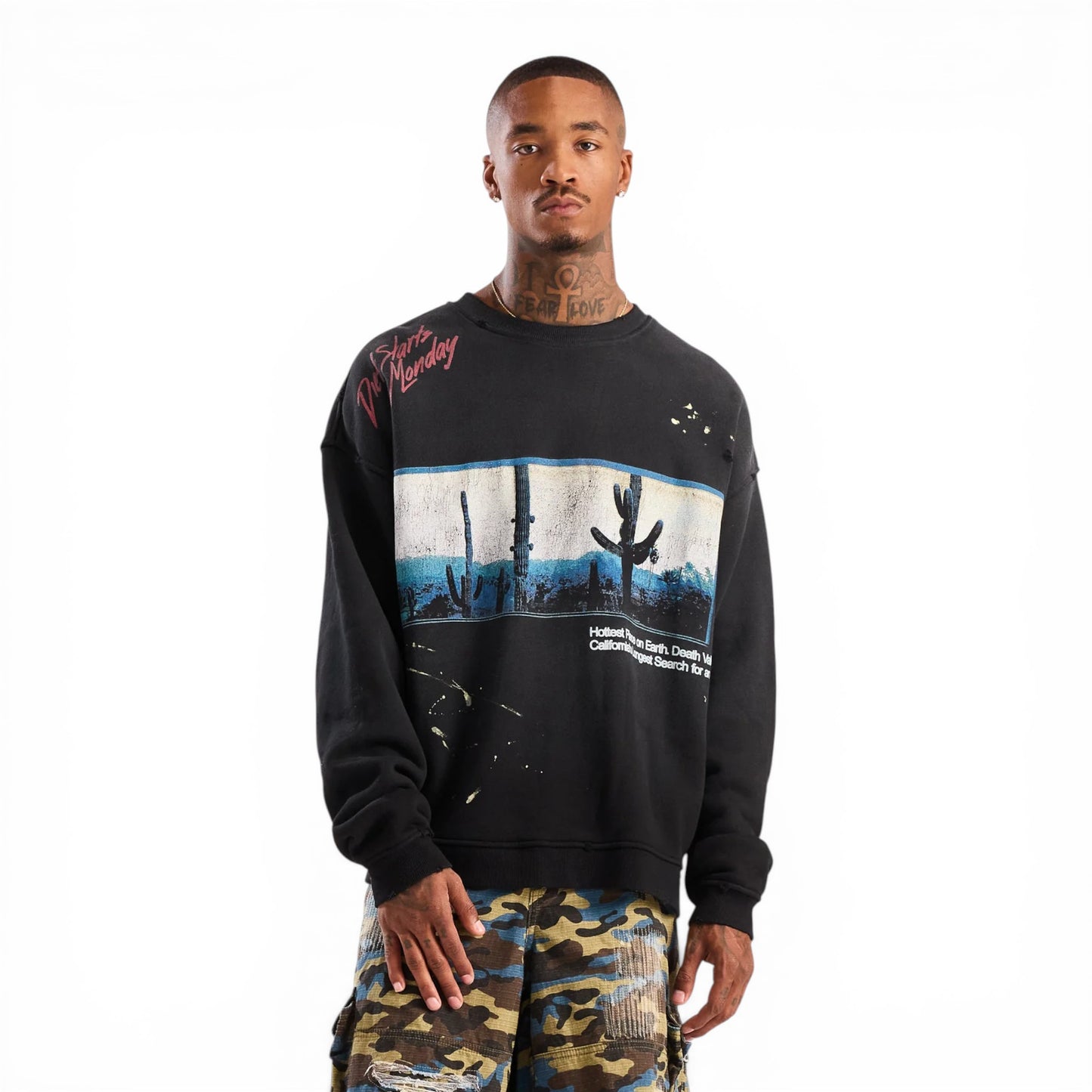 DIET STARTS MONDAY DEATH VALLEY CREWNECK