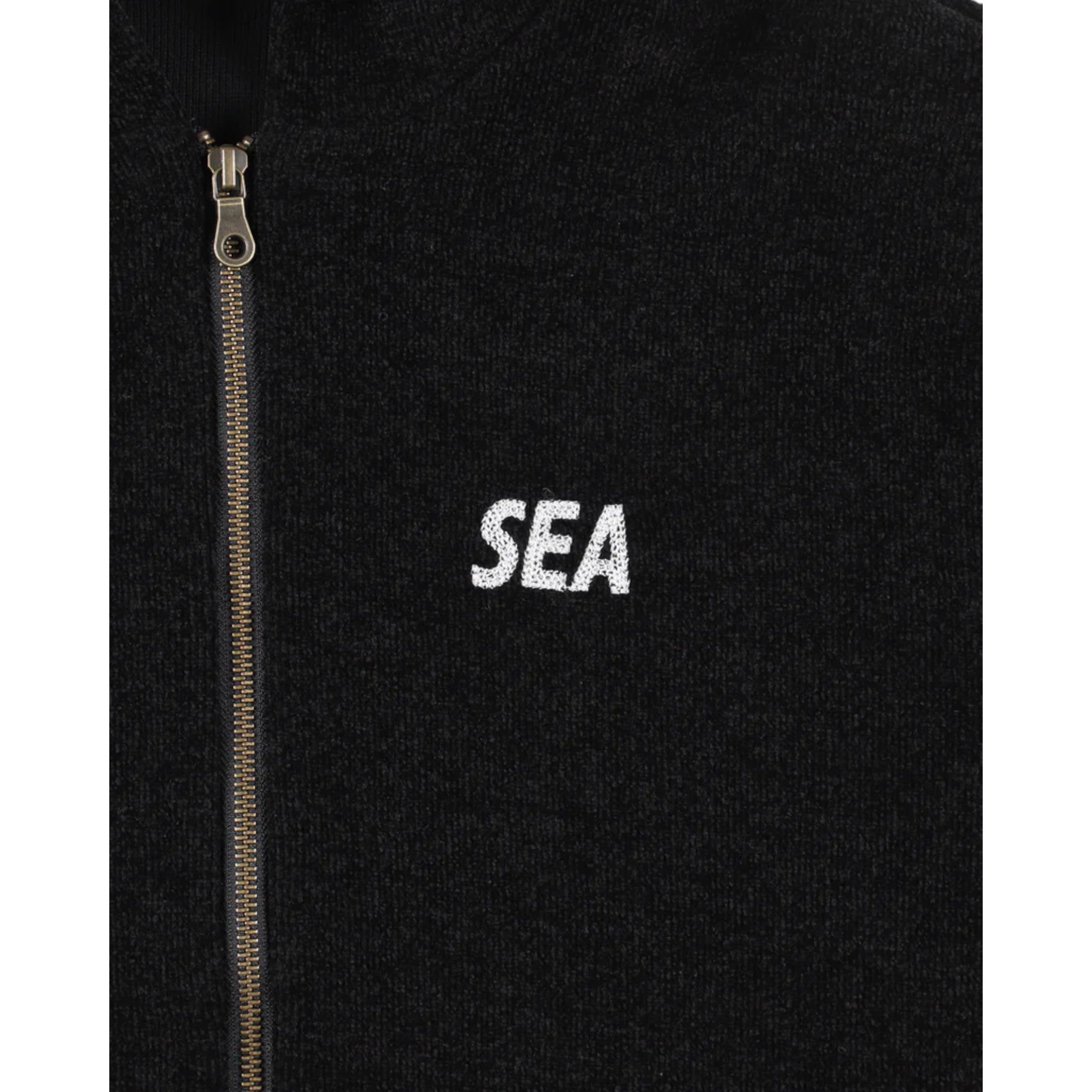 Wind And Sea Mole Knit Zip Up Hooded Sweatshirt