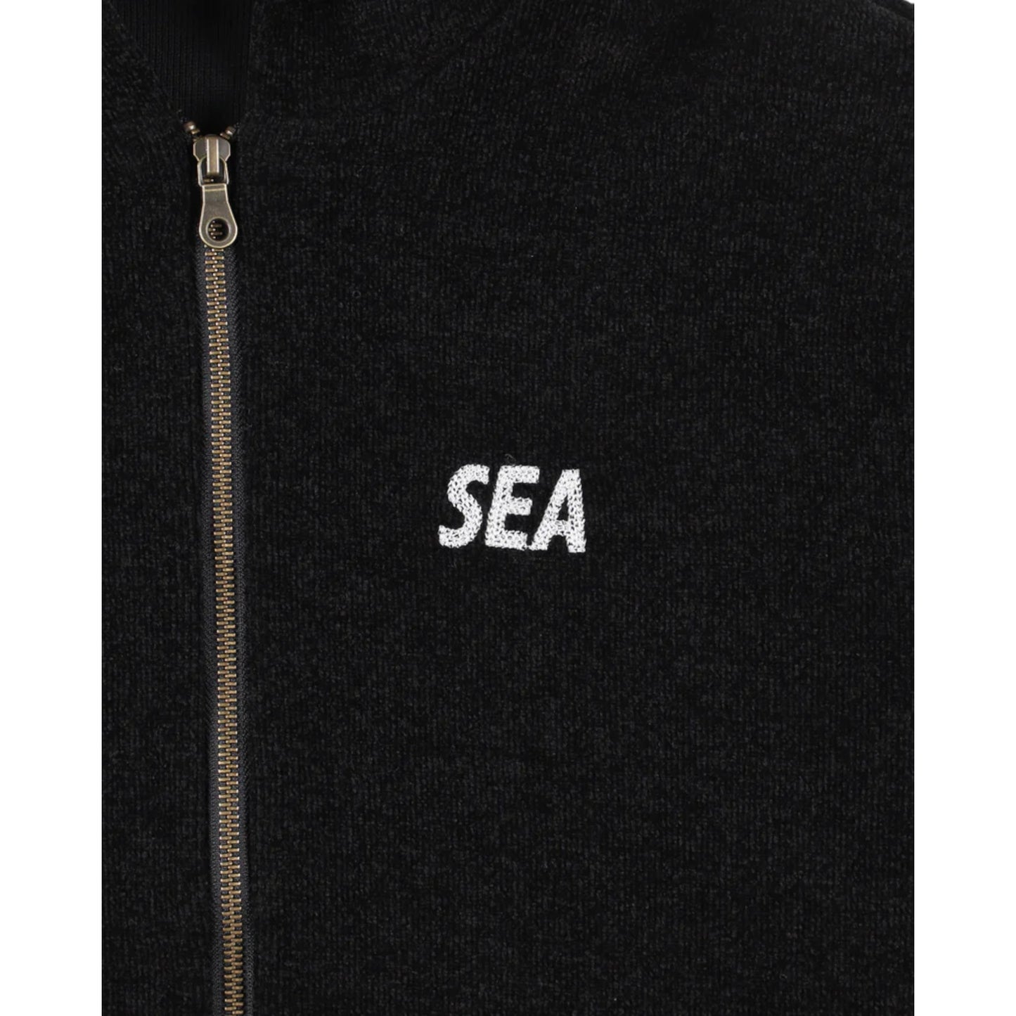 WIND AND SEA MOLE KNIT ZIP UP HOODED SWEATSHIRT