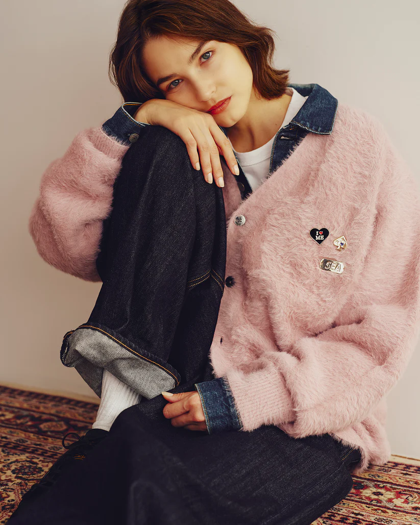 WIND AND SEA SHAGGY KNIT CARDIGAN