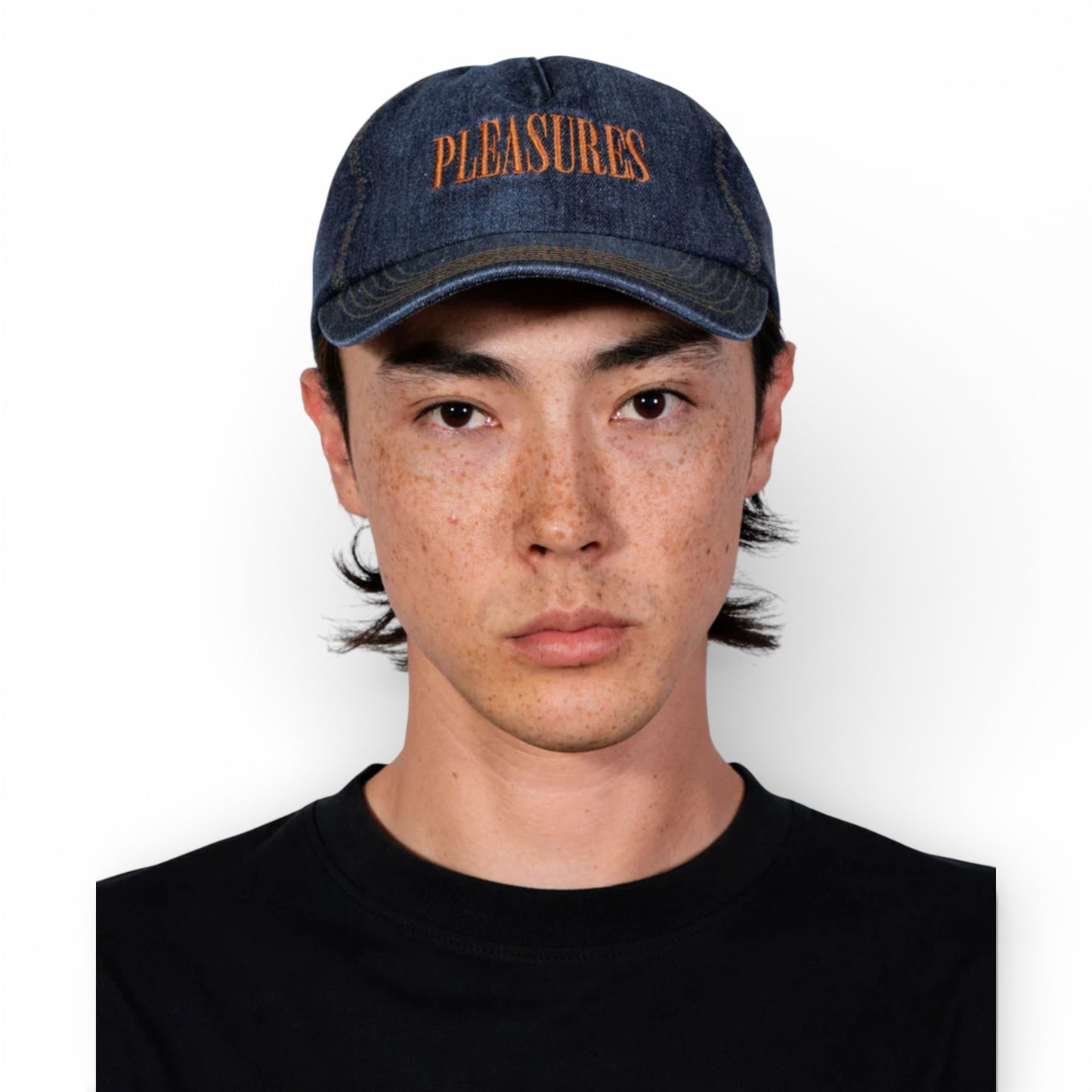 PLEASURES ZIG ZAG DENIM CAP