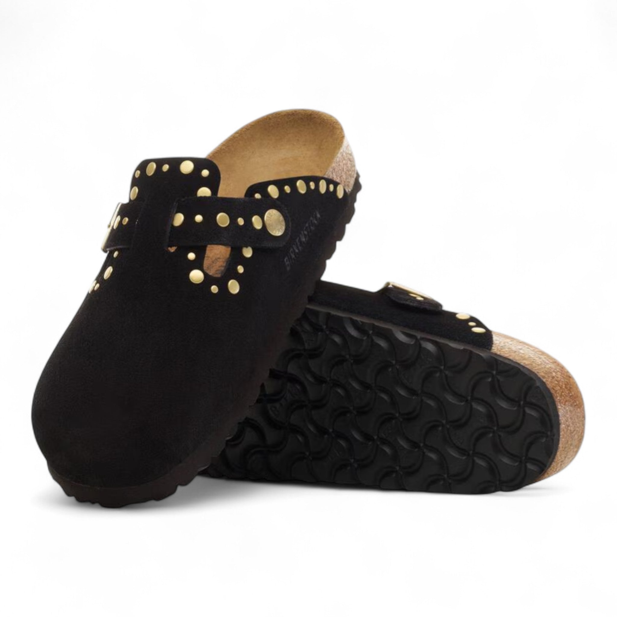 Birkenstock Boston Rivet Border Black