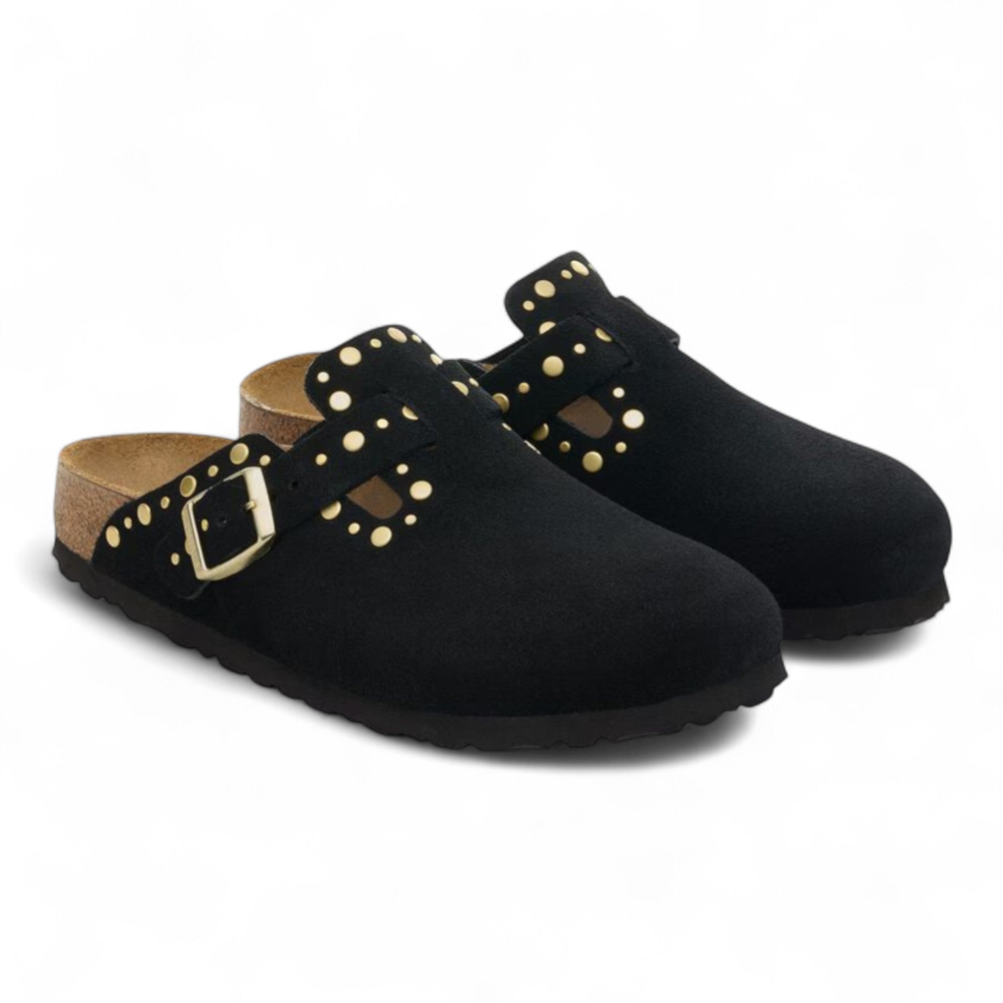 Birkenstock Boston Rivet Border Black