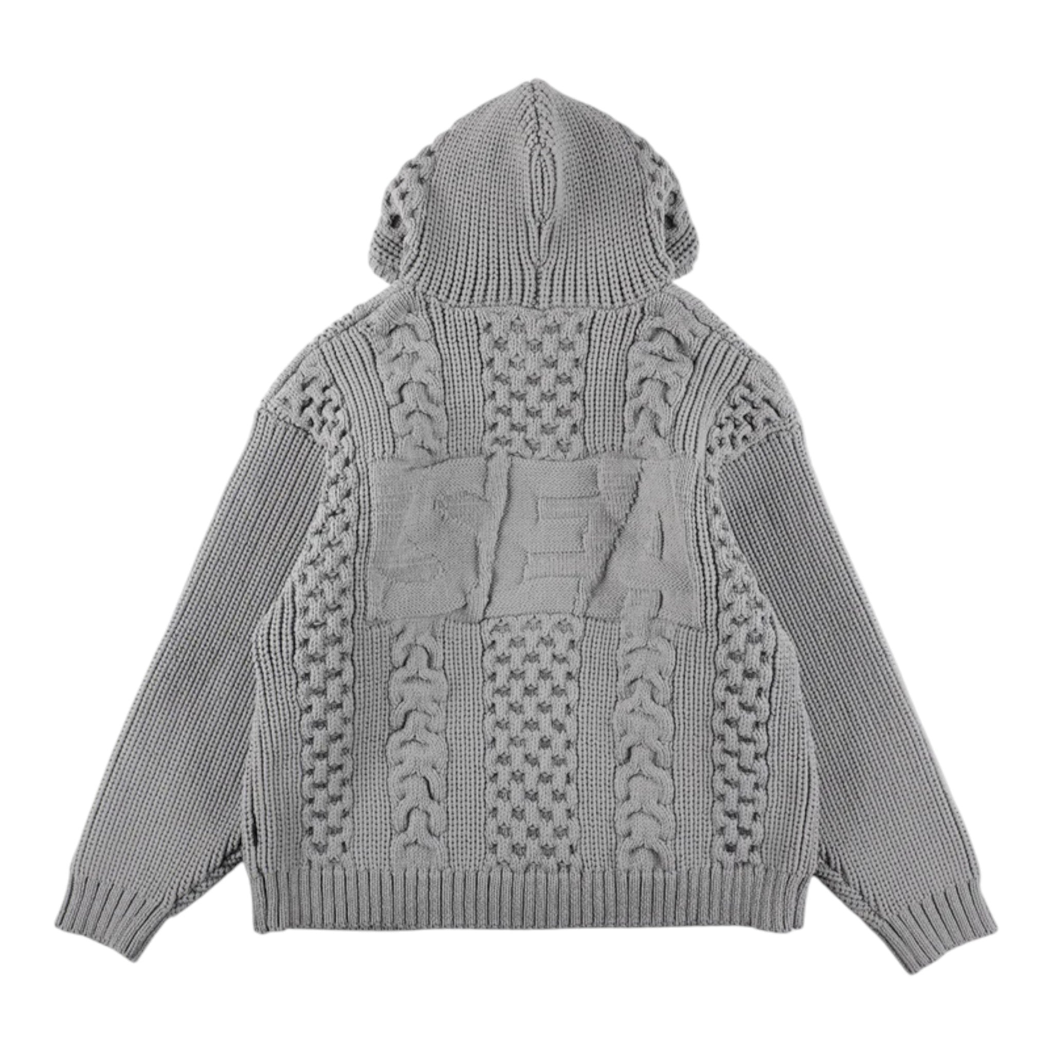 Wind And Sea Cable Knit Hooded Sweater