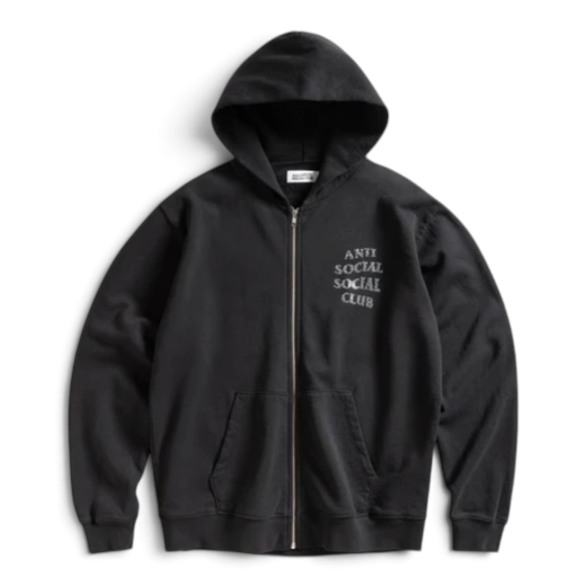 Anti Social Social Club Rhinestone Zip Up Hoodie