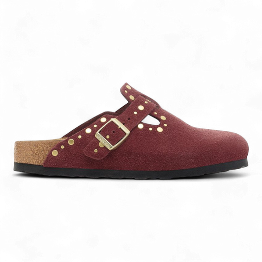BIRKENSTOCK BOSTON RIVET BORDER ZINFANDEL