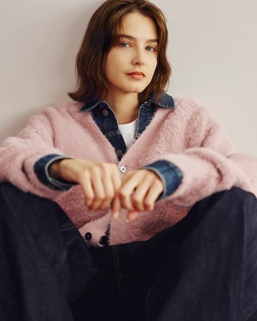 Wind And Sea Shaggy Knit Cardigan