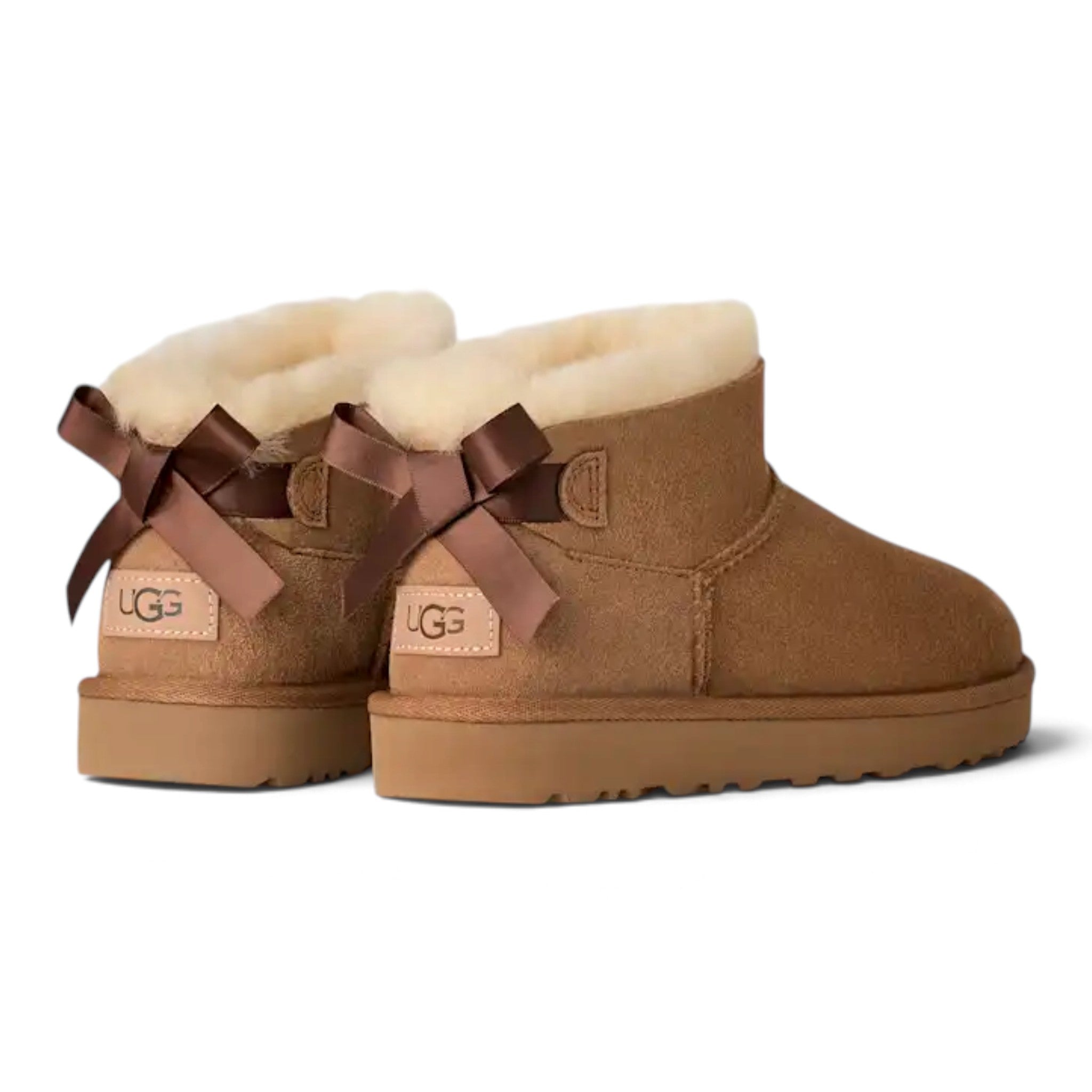 Womens Ugg Ultra Mini Bailey Bow Boot Chestnut