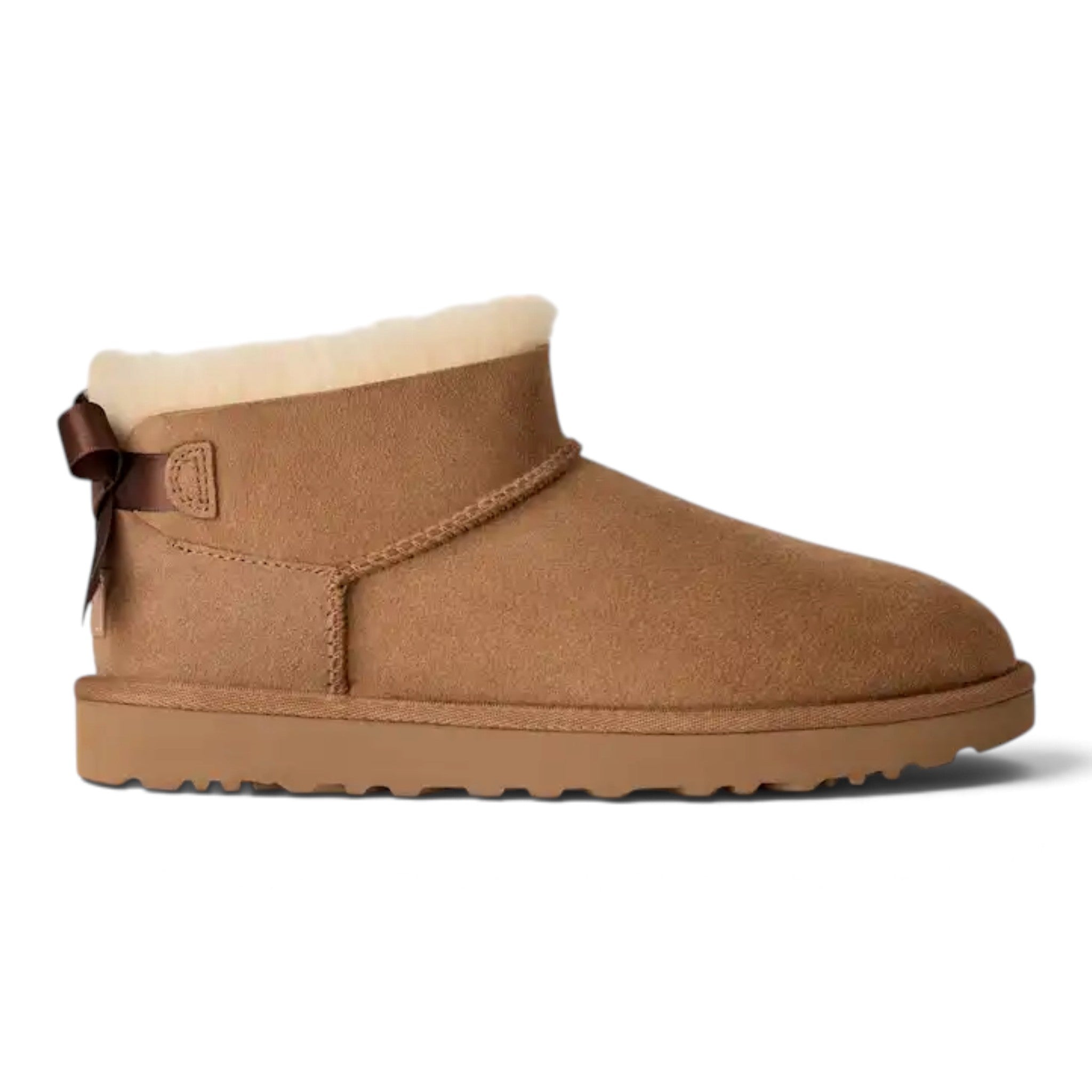 Womens Ugg Ultra Mini Bailey Bow Boot Chestnut