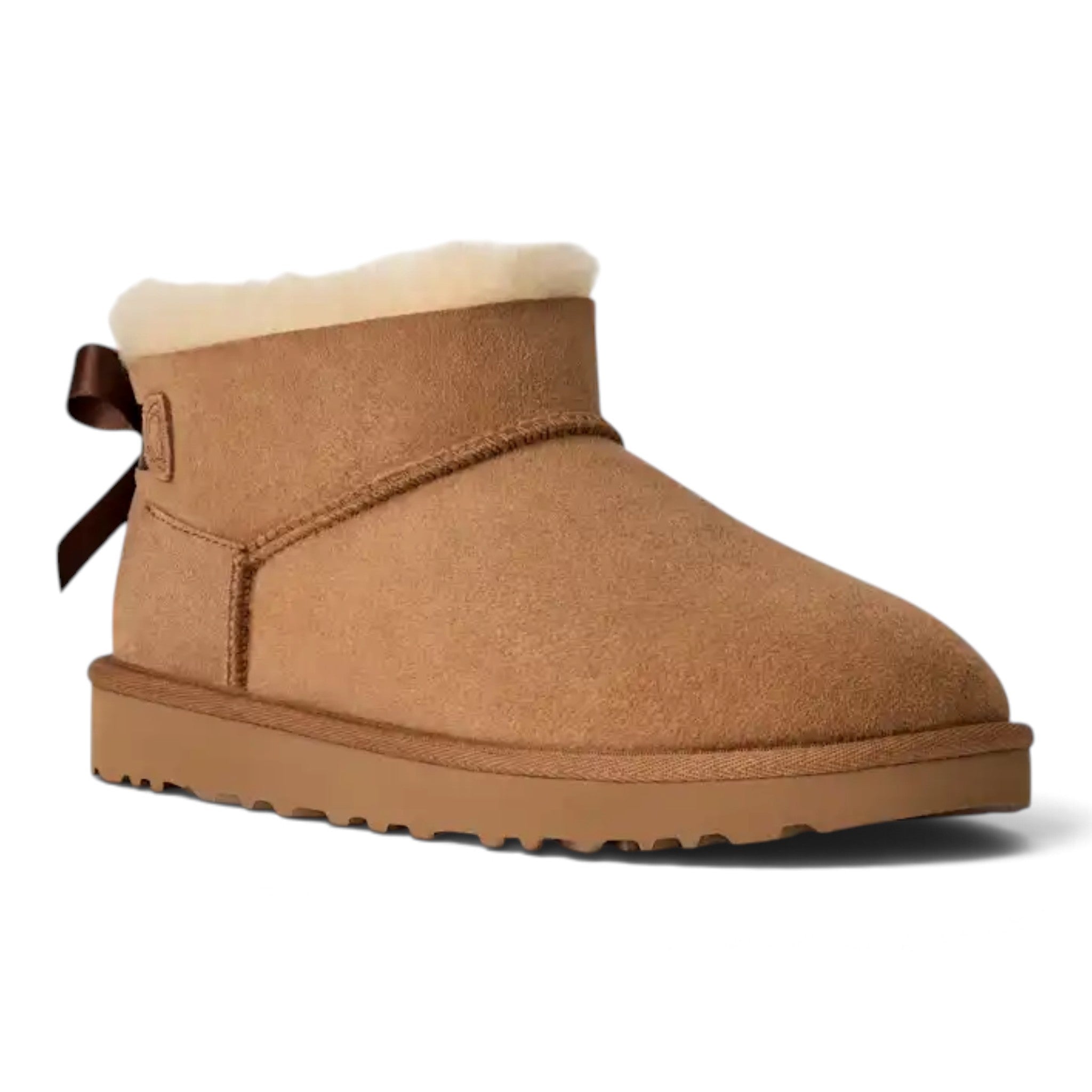 Womens Ugg Ultra Mini Bailey Bow Boot Chestnut