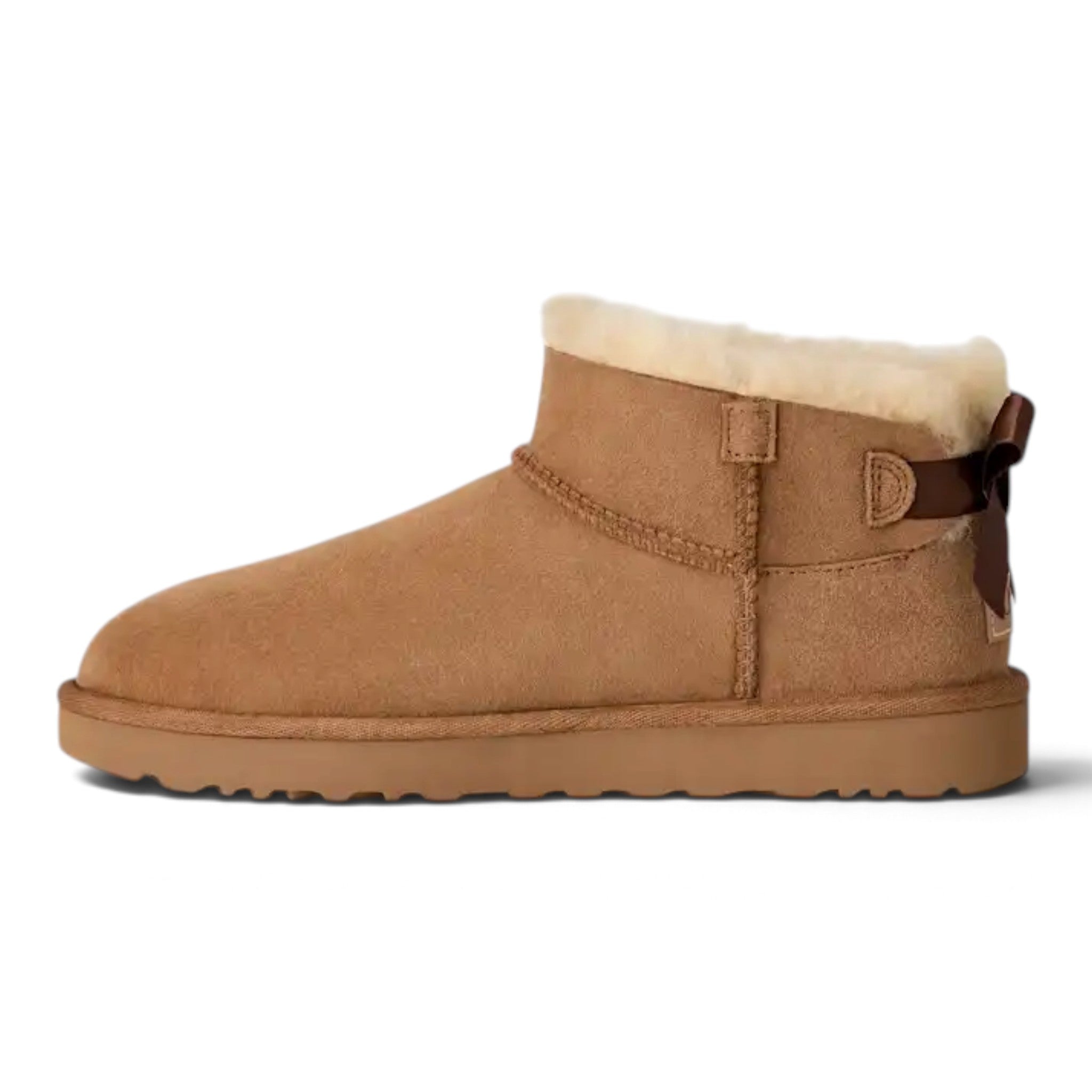 Womens Ugg Ultra Mini Bailey Bow Boot Chestnut
