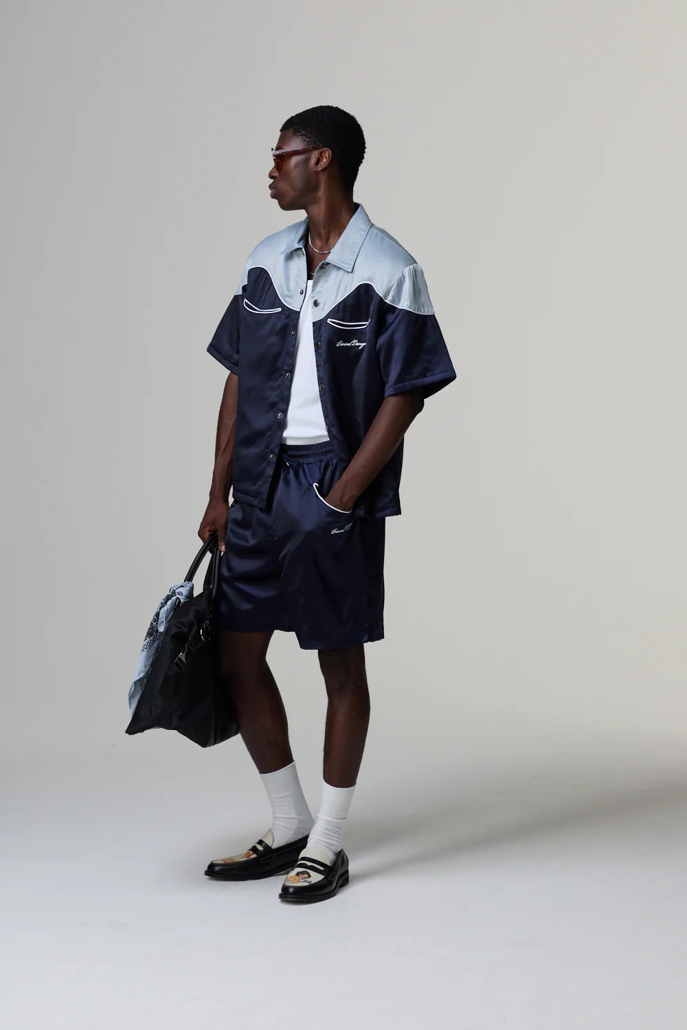 Criminal Damage Western Satin Shorts