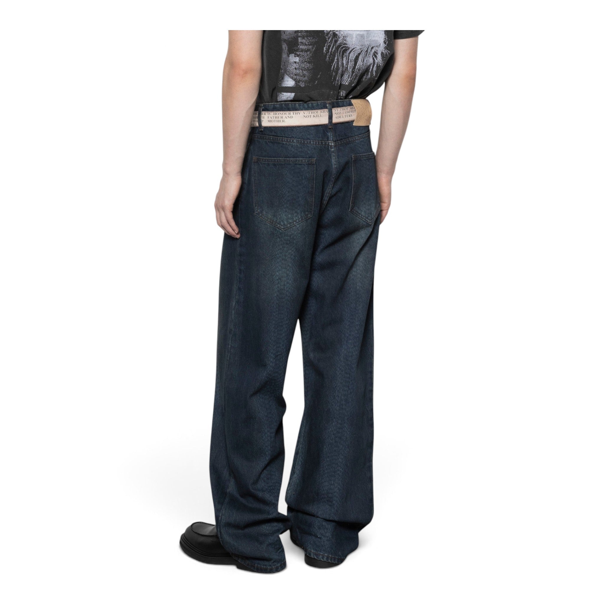 Basketcase Gallery Lax Baggy Denim Snakeskin