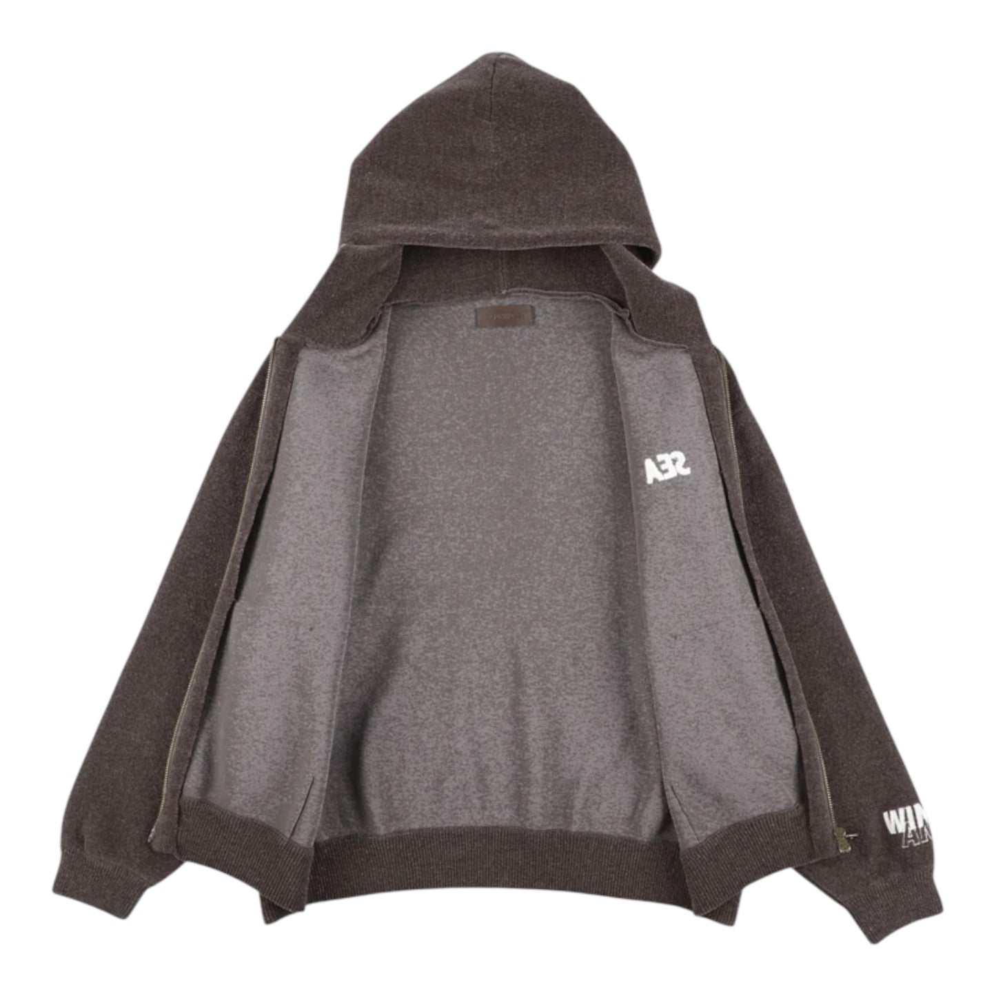 WIND AND SEA MOLE KNIT ZIP UP HOODED SWEATSHIRT