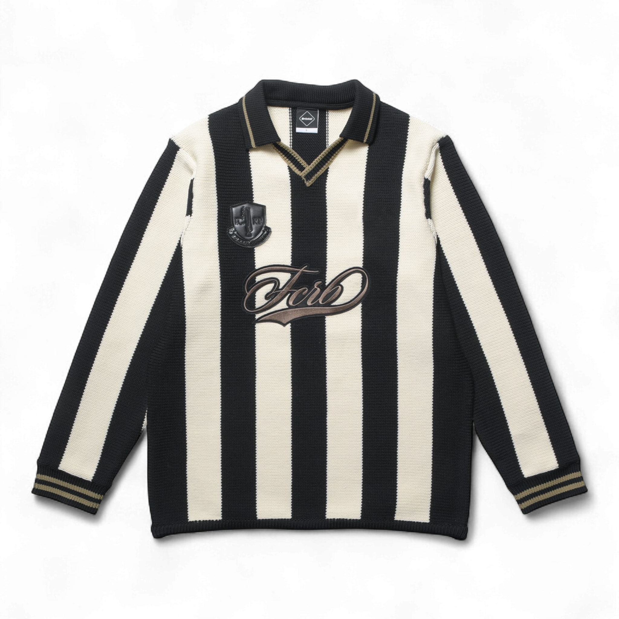 F.c Real Bristol Stripe Knit Shirt