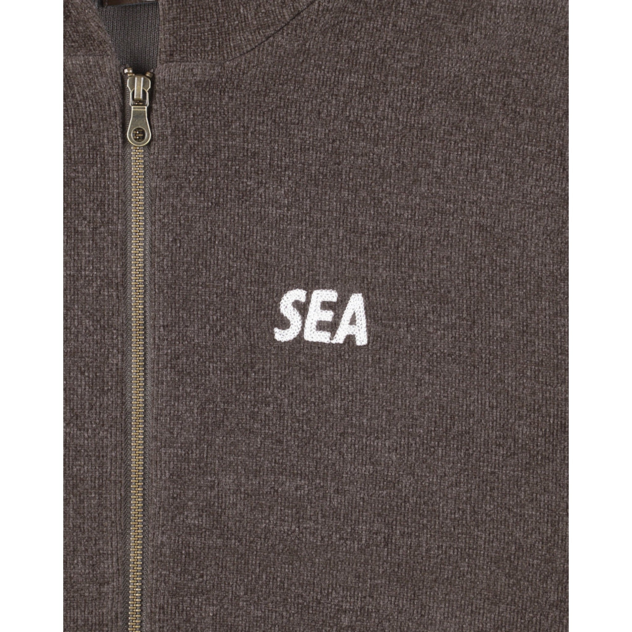 Wind And Sea Mole Knit Zip Up Hooded Sweatshirt
