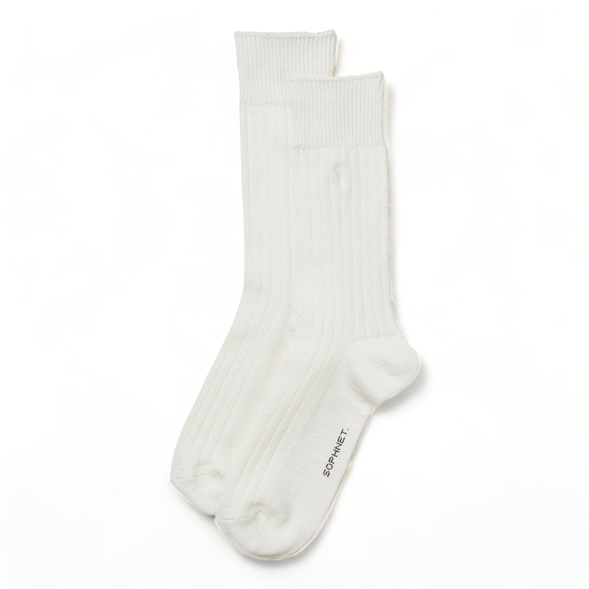 Sophnet. Cotton Linen Ribbed Socks