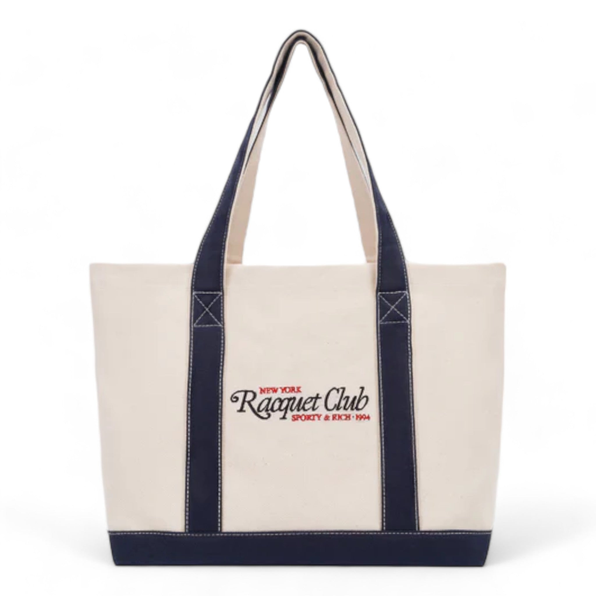 Sporty & Rich 94 Racquet Club Two Tone Tote Bag