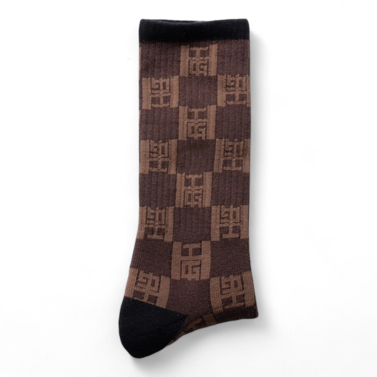 HONOR THE GIFT MONOGRAM RIBBED SOCK